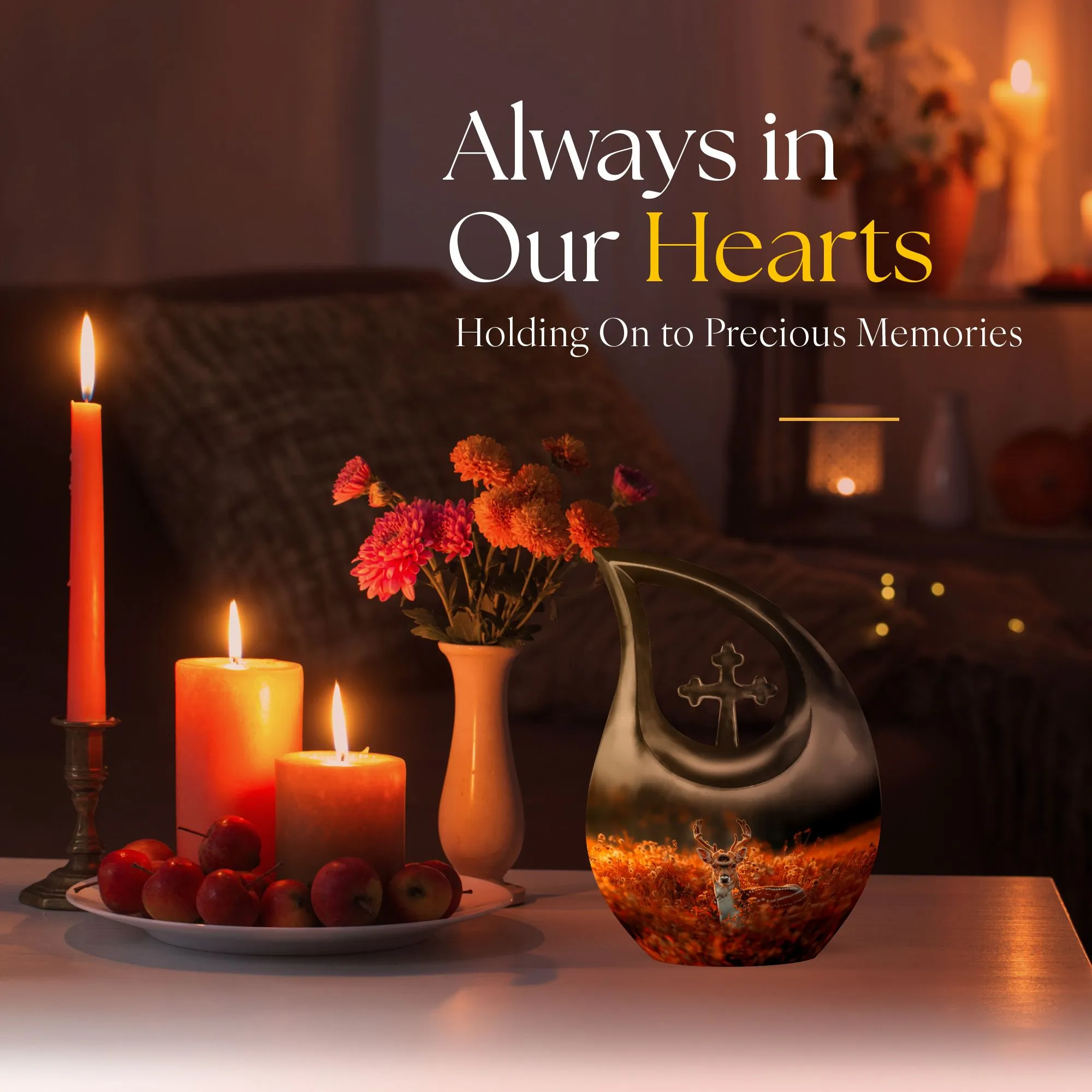 Deer Themed Cremation Urn -Affordable Solution For Memorializing