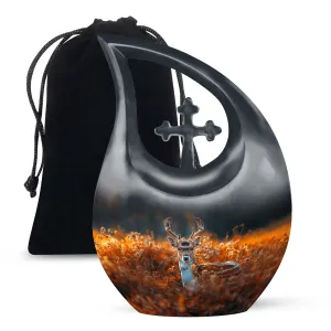 Deer Themed Cremation Urn -Affordable Solution For Memorializing