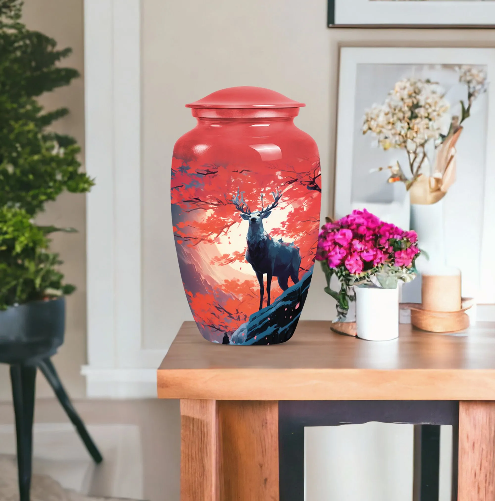 Deer Urn Tribute - Cremation Souvenir for Adult Male