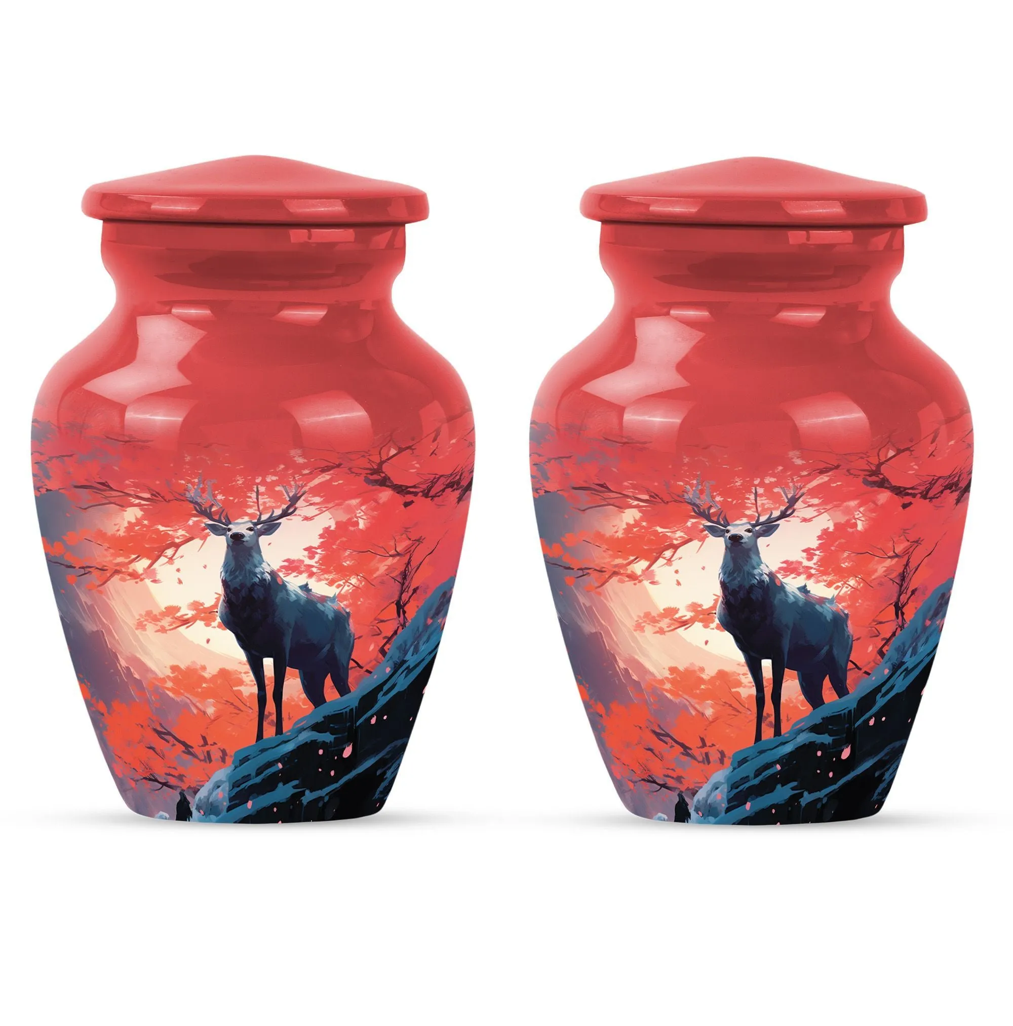 Deer Urn Tribute - Cremation Souvenir for Adult Male