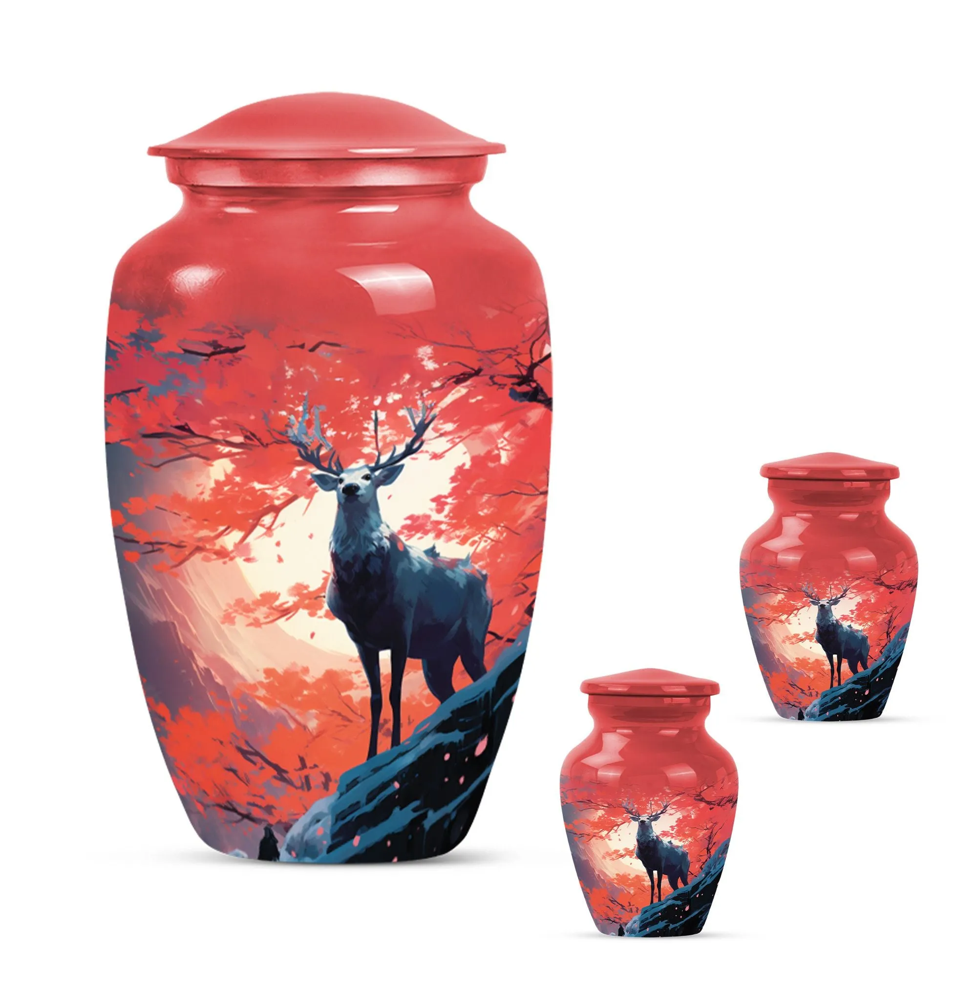 Deer Urn Tribute - Cremation Souvenir for Adult Male