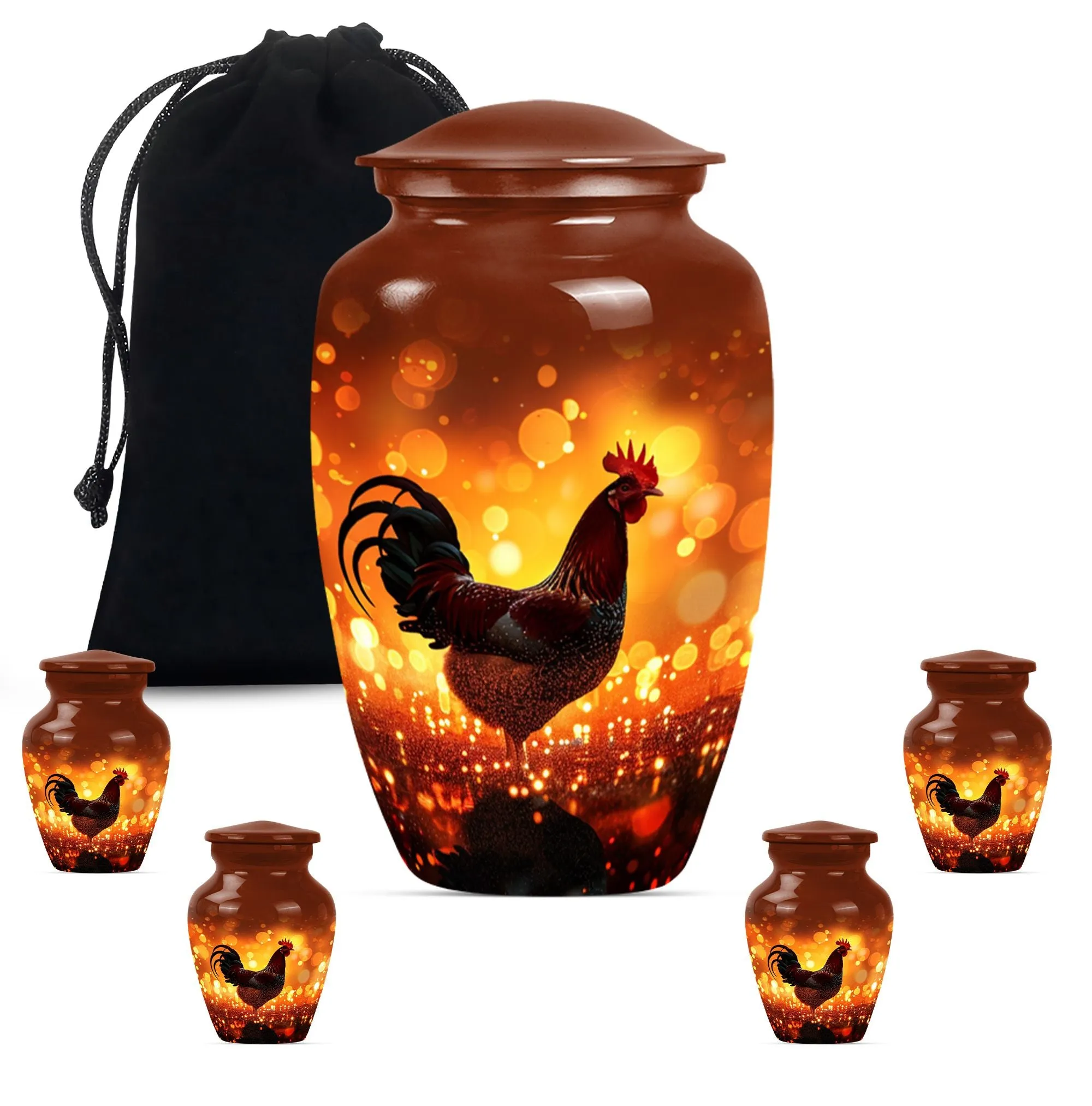 Dignified Chicken Memorial Large Urn for Peaceful Last Journey