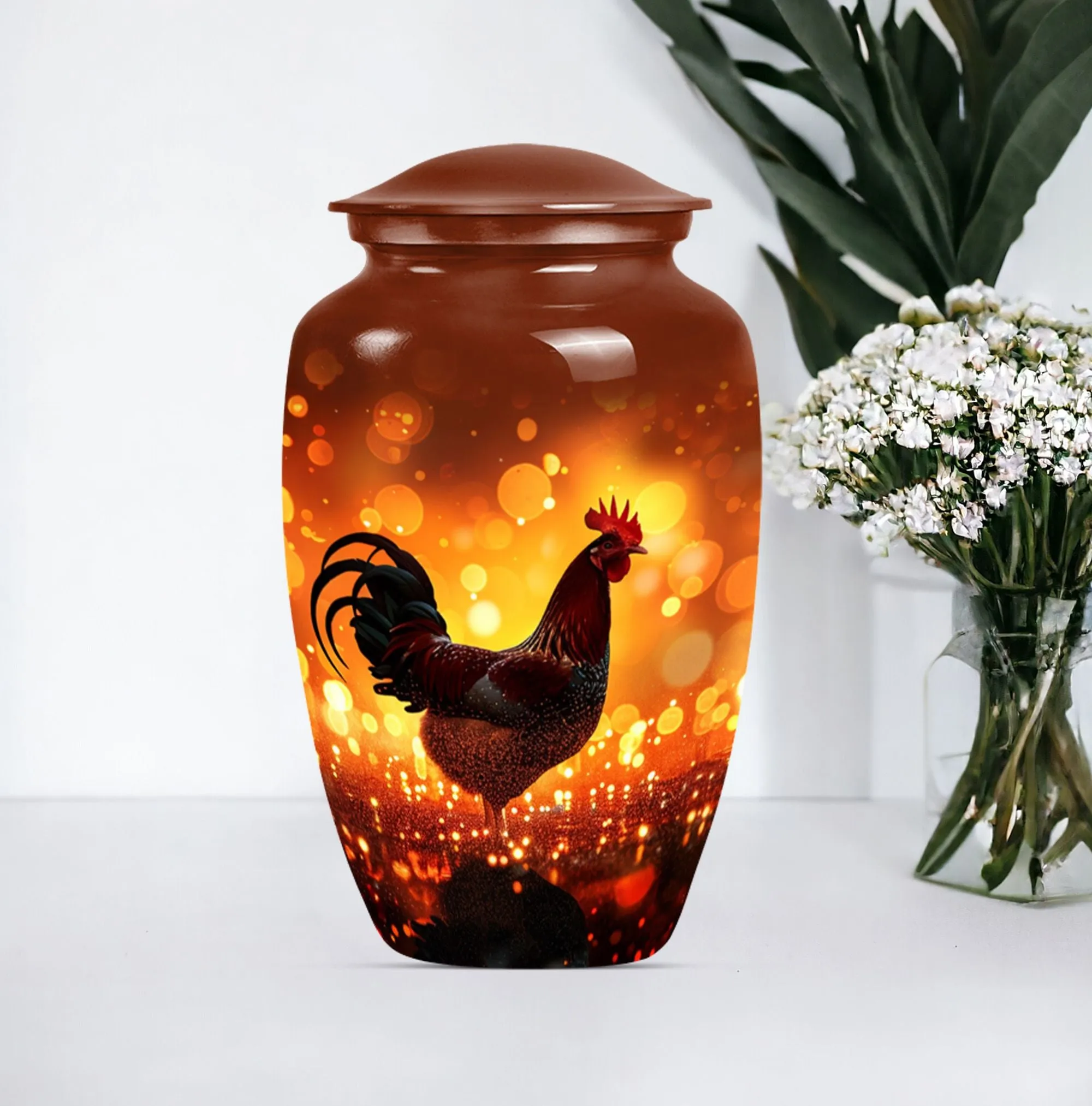 Dignified Chicken Memorial Large Urn for Peaceful Last Journey