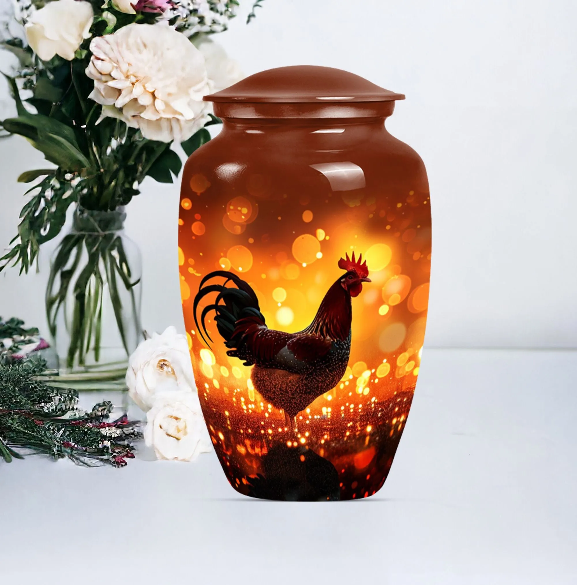 Dignified Chicken Memorial Large Urn for Peaceful Last Journey