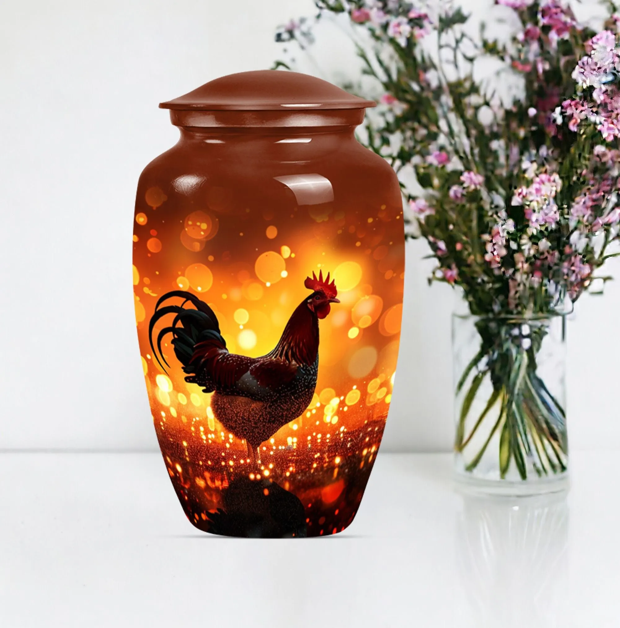 Dignified Chicken Memorial Large Urn for Peaceful Last Journey