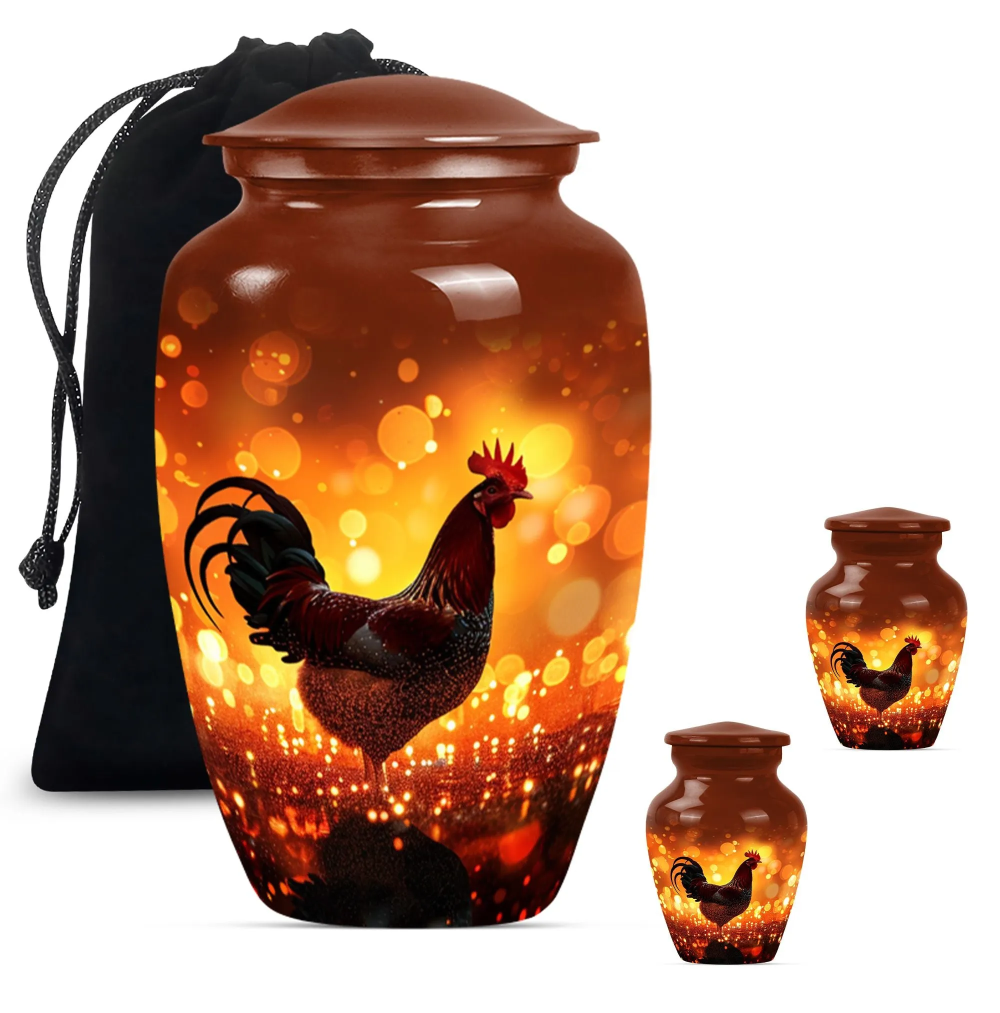 Dignified Chicken Memorial Large Urn for Peaceful Last Journey