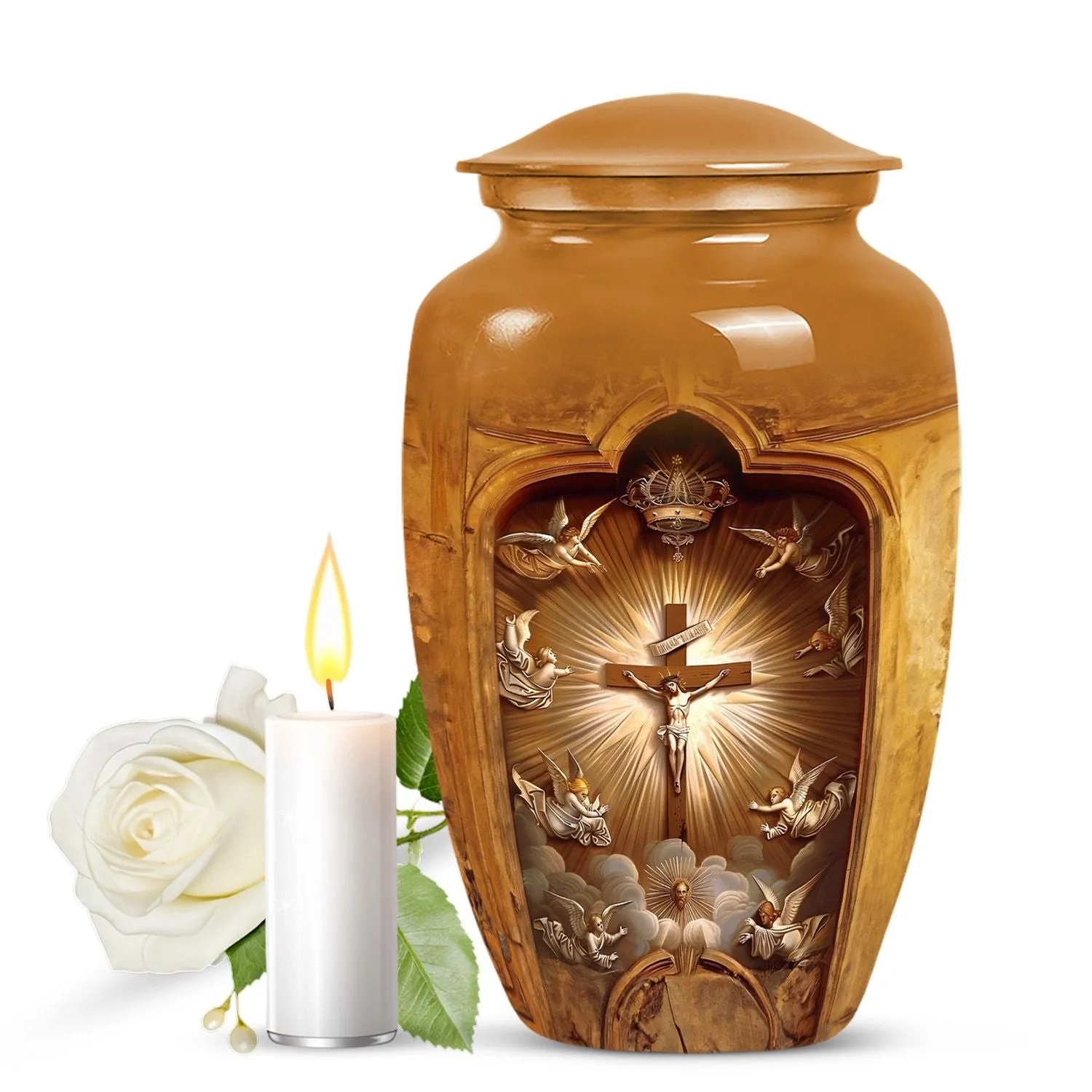 Dignified Departure- Catholic Burial Custom Memorial Urn