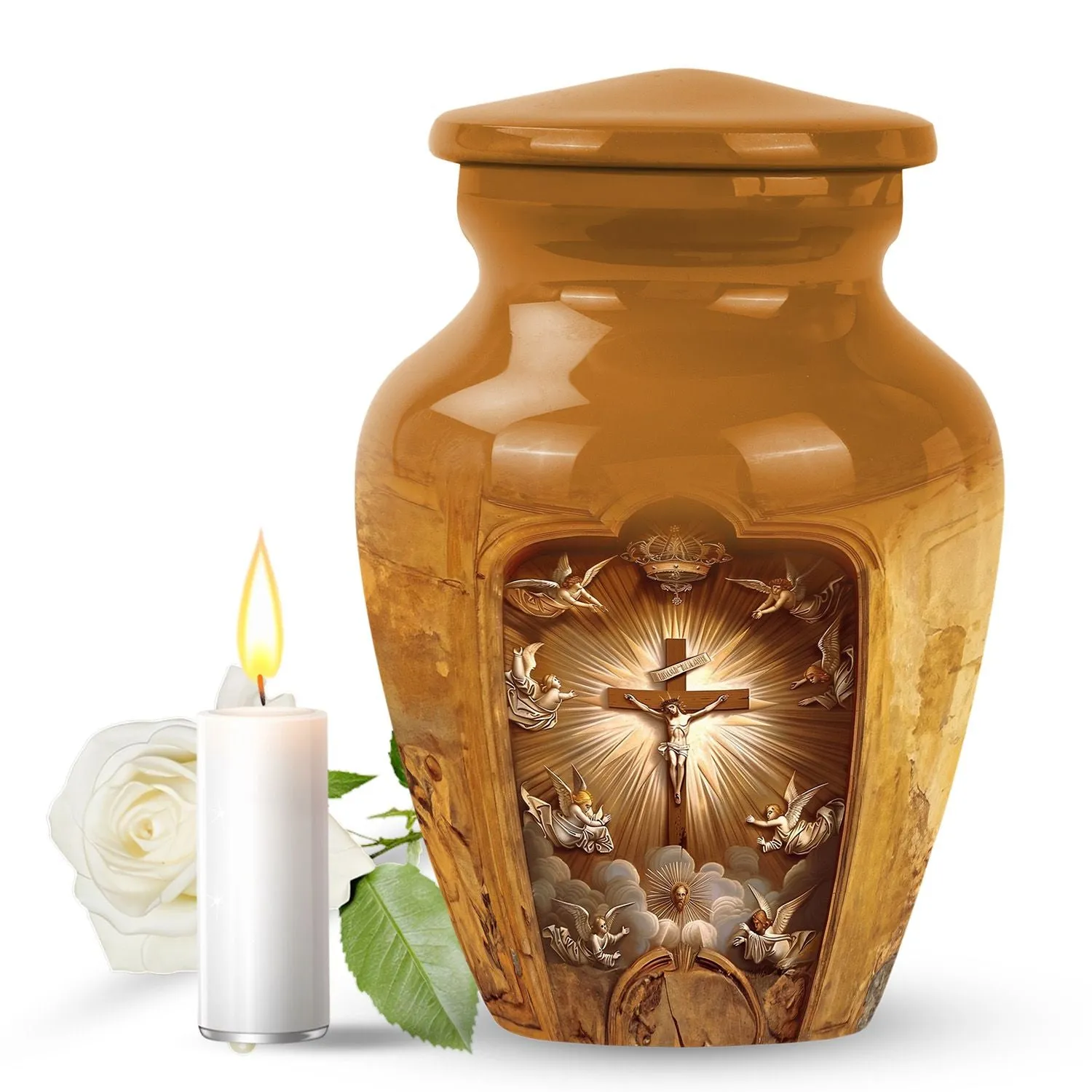Dignified Departure- Catholic Burial Custom Memorial Urn