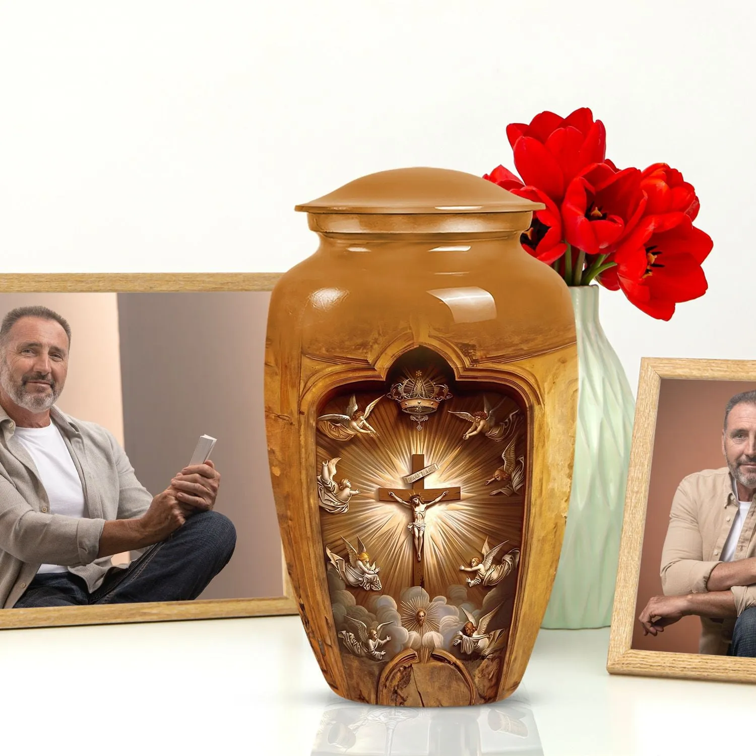 Dignified Departure- Catholic Burial Custom Memorial Urn