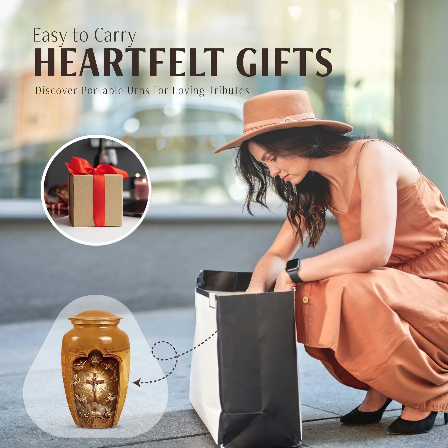 Dignified Departure- Catholic Burial Custom Memorial Urn