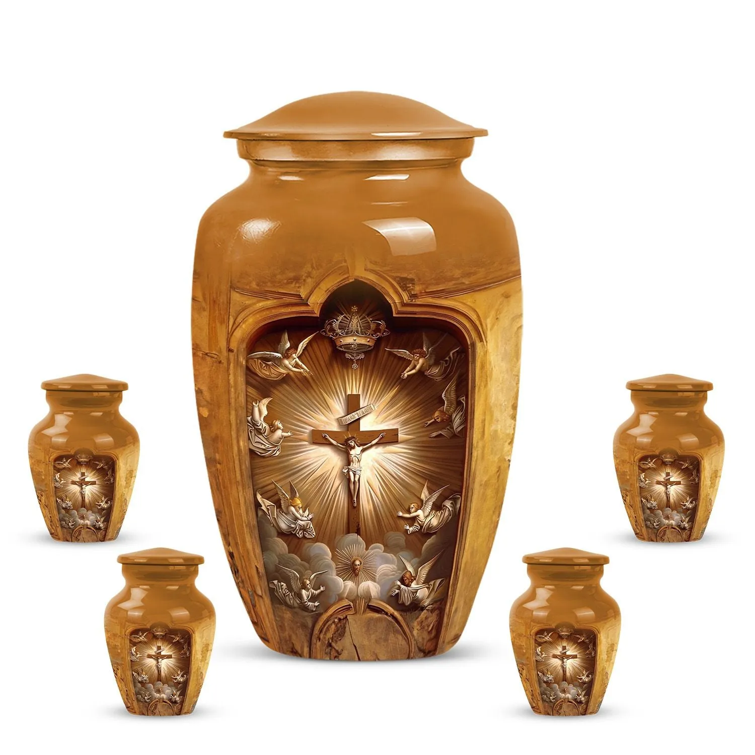 Dignified Departure- Catholic Burial Custom Memorial Urn