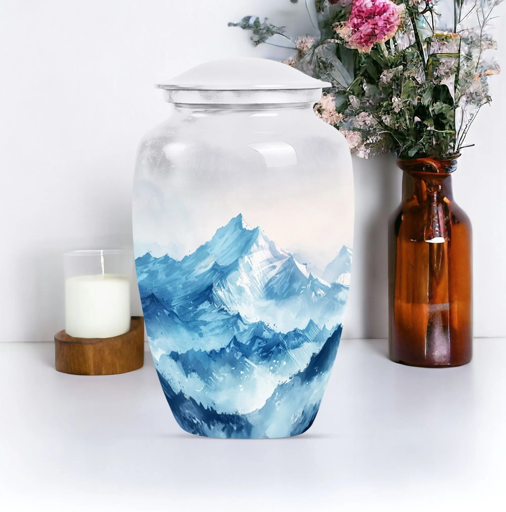 Dignified Farewell: Mountains Memorial Urn For Human Ashes