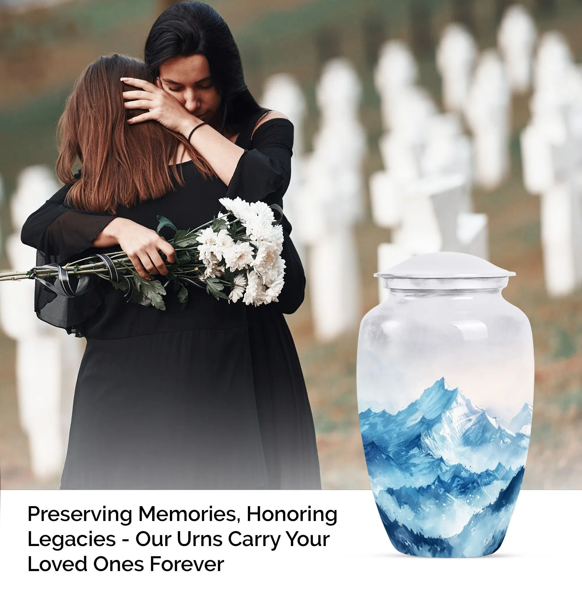 Dignified Farewell: Mountains Memorial Urn For Human Ashes