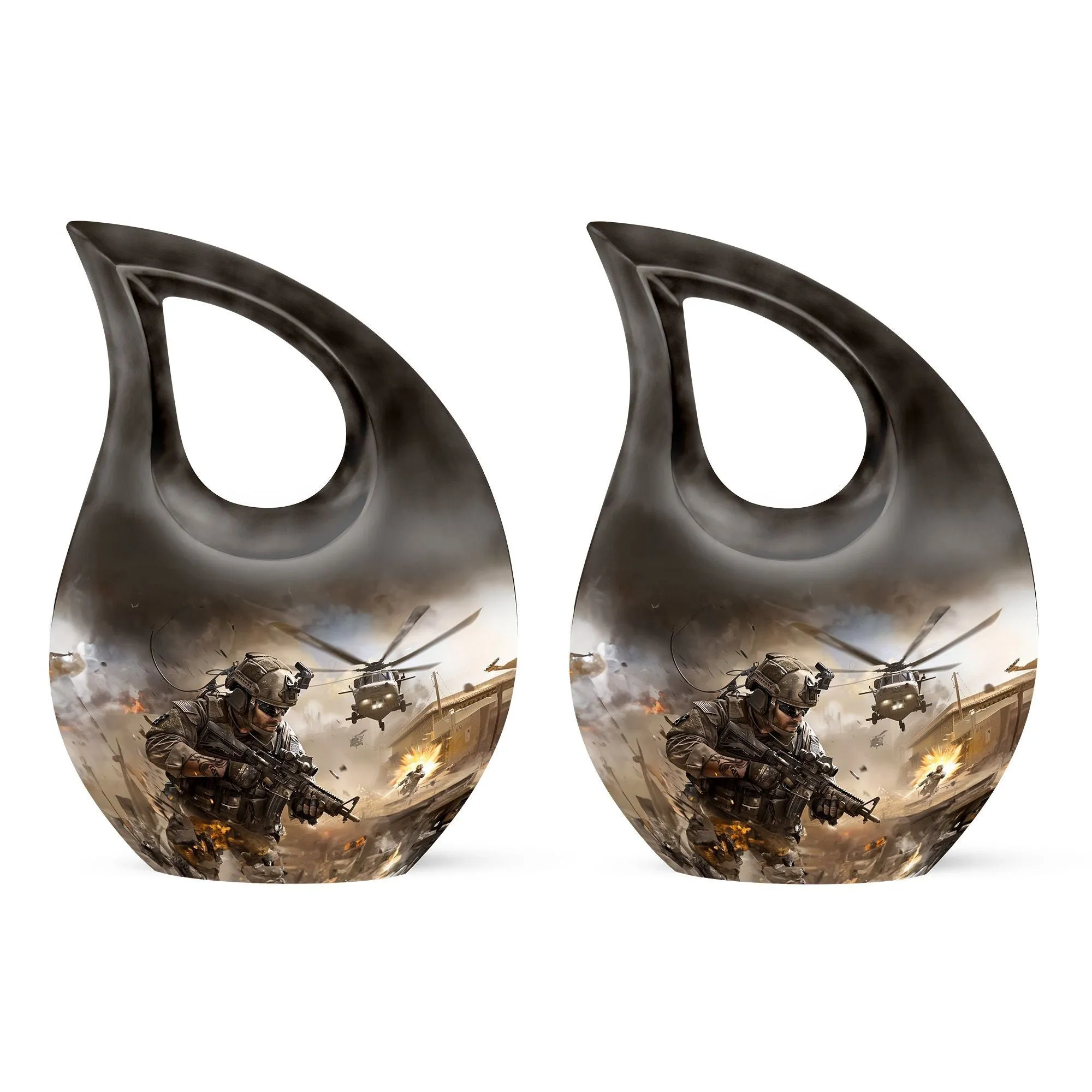 Dignified Rest - Military Themed Personalized Memorial Urn