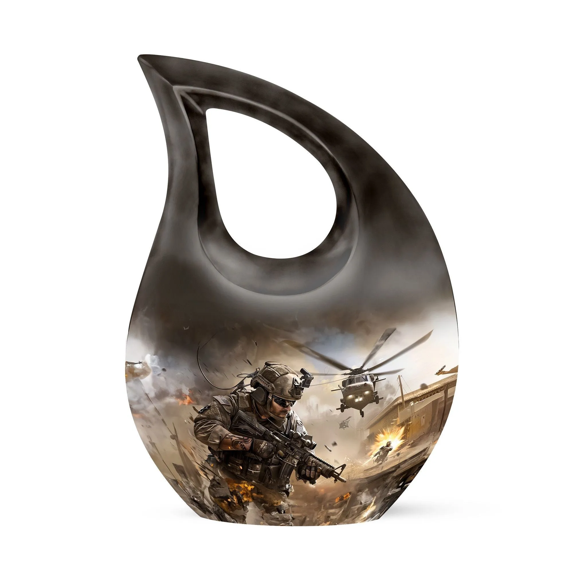 Dignified Rest - Military Themed Personalized Memorial Urn
