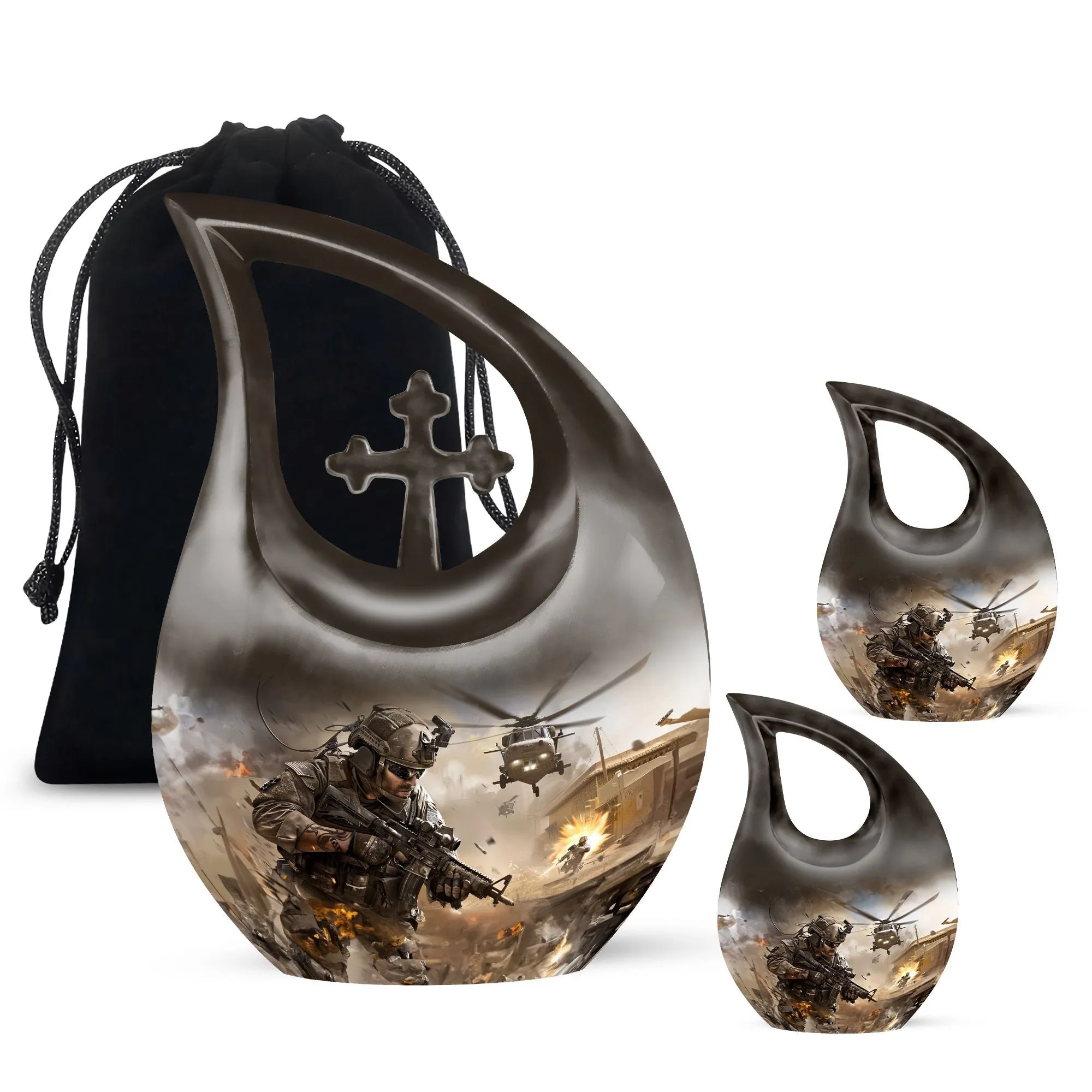 Dignified Rest - Military Themed Personalized Memorial Urn