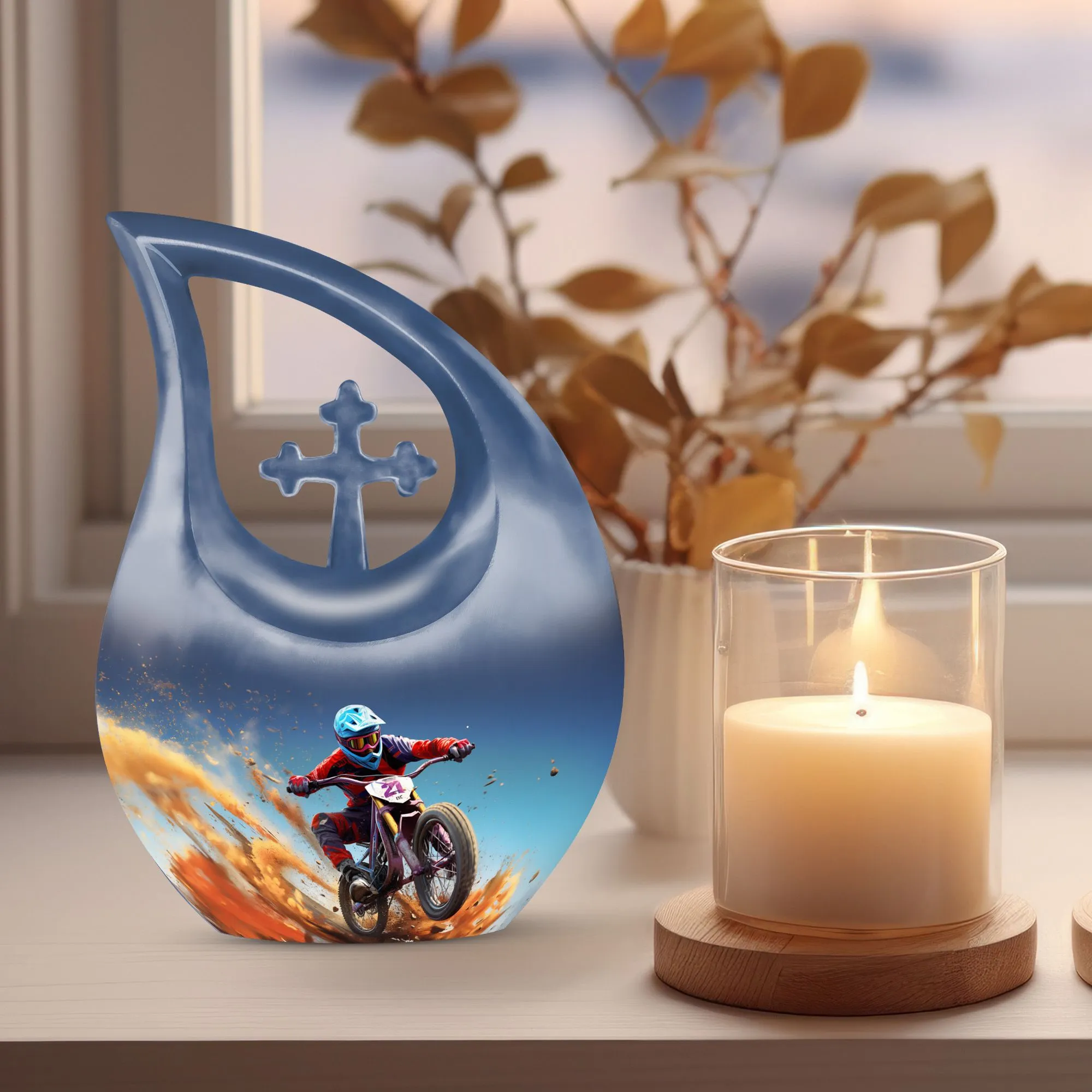 Dirt Track Urn - Small Keepsake Urn For Human Ashes
