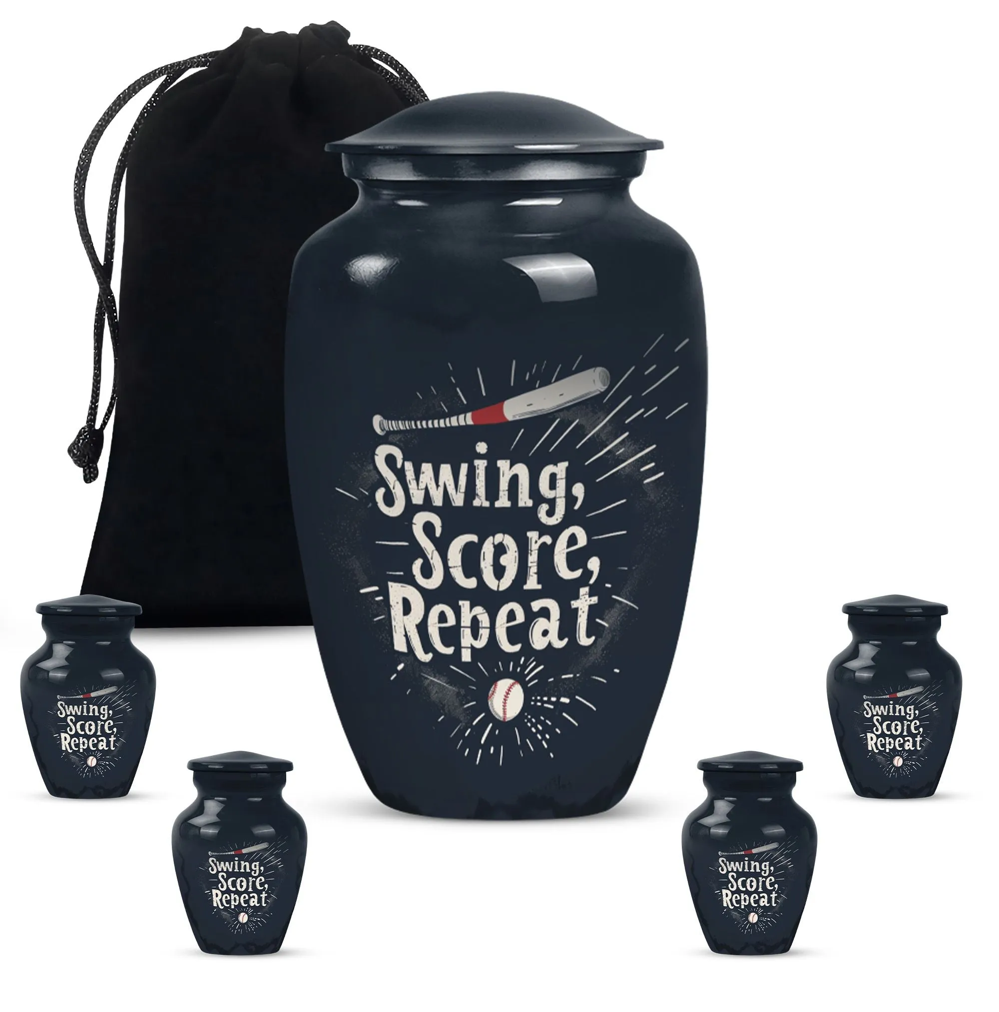 Distinguished Memorial Urn: Baseball Tributes, Dual Fit Female