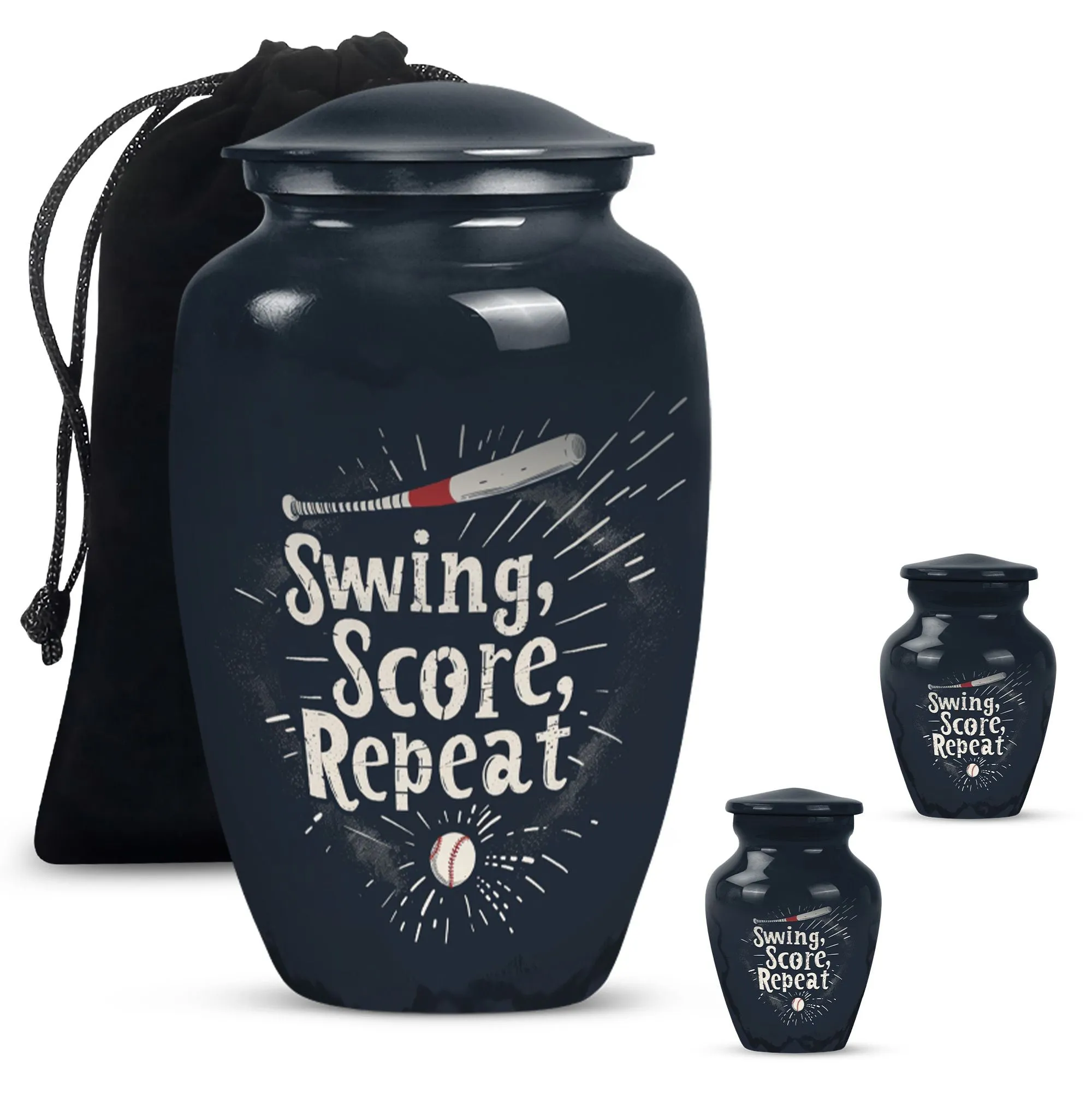 Distinguished Memorial Urn: Baseball Tributes, Dual Fit Female