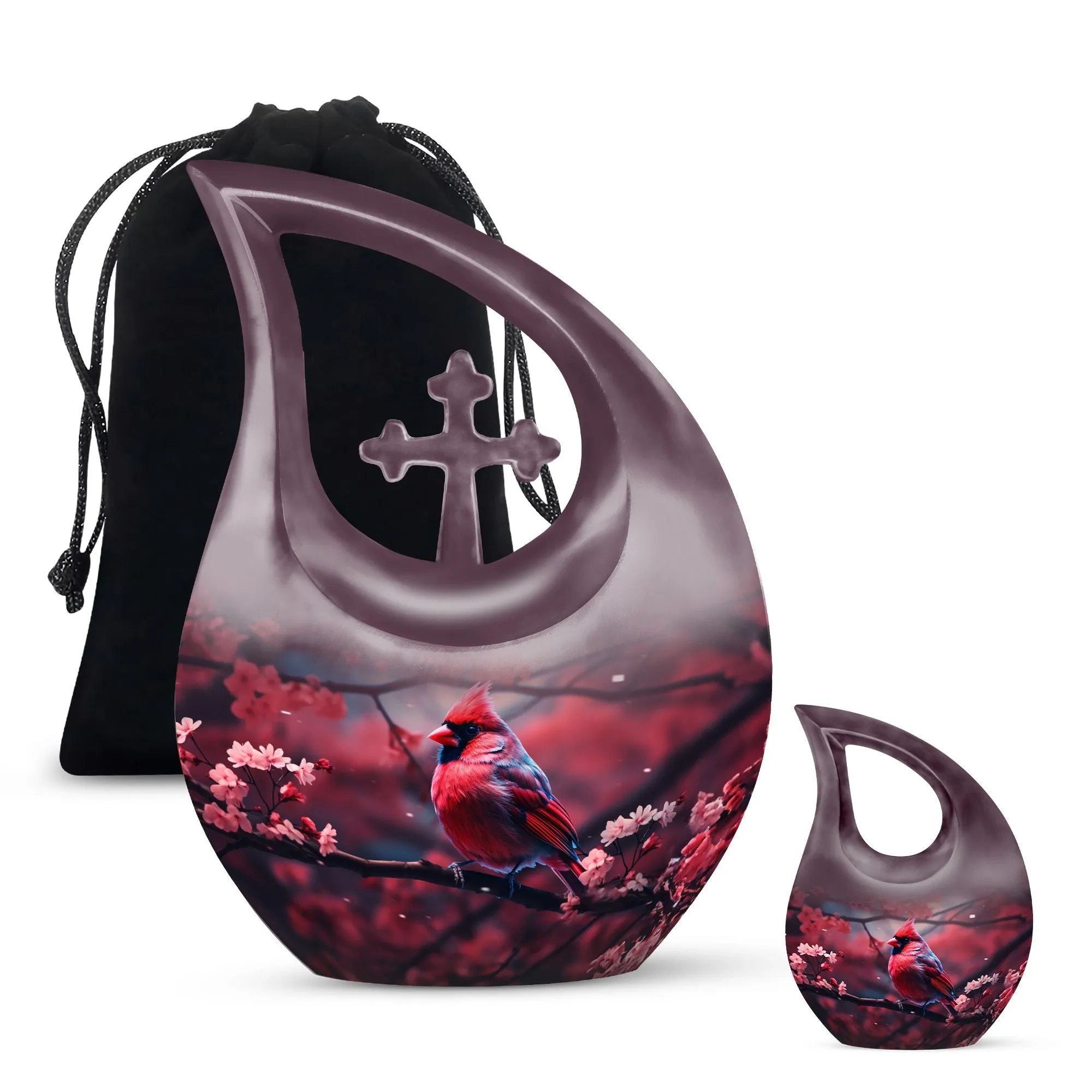 Divine Destiny - Cardinal Bird Memorial Urn