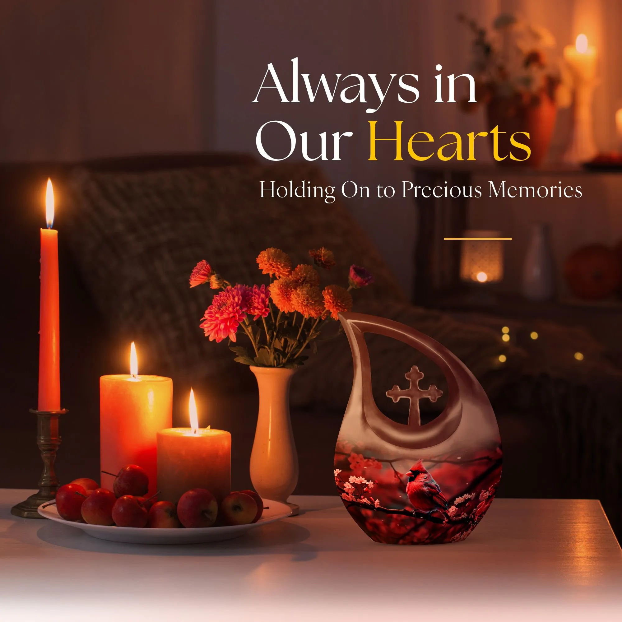 Divine Destiny - Cardinal Bird Memorial Urn