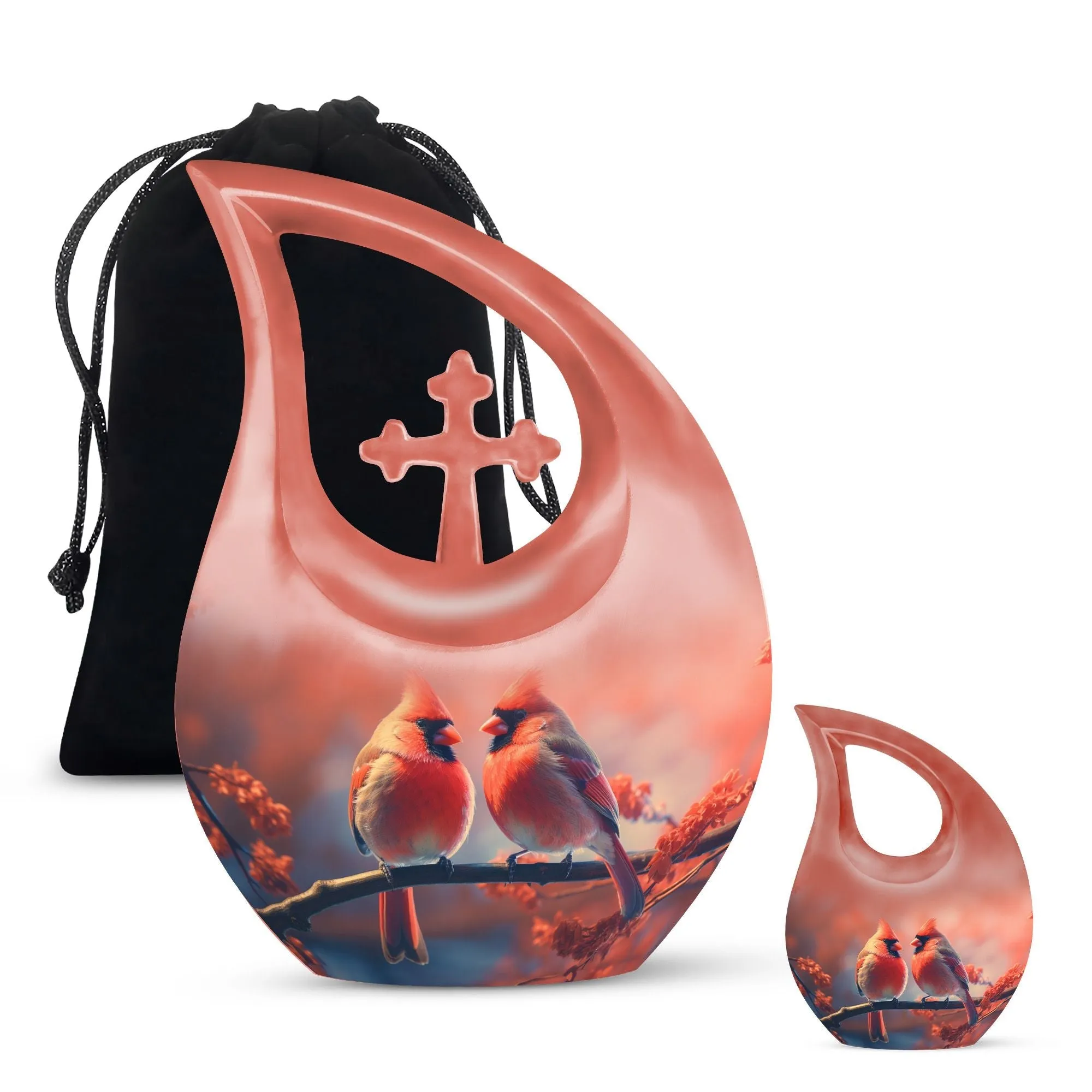 Divine Destiny - Cardinal Bird Memorial Urn