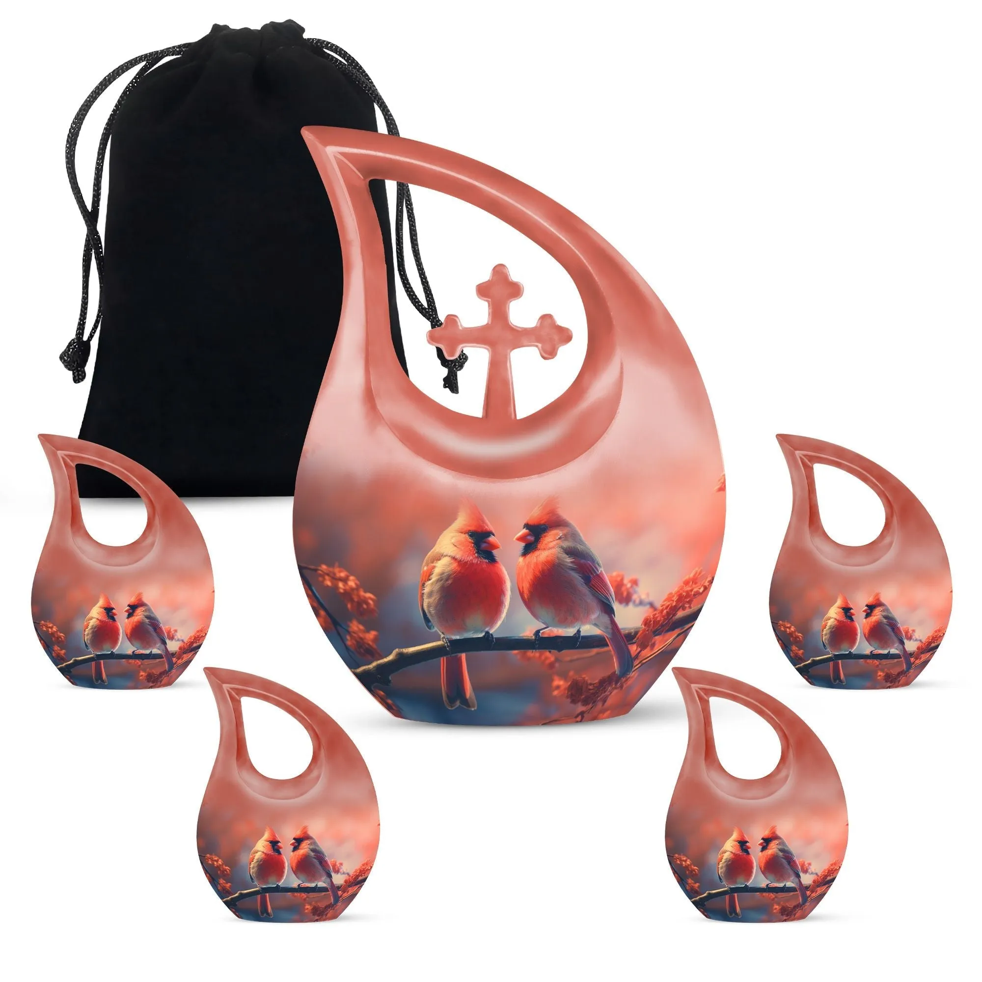 Divine Destiny - Cardinal Bird Memorial Urn