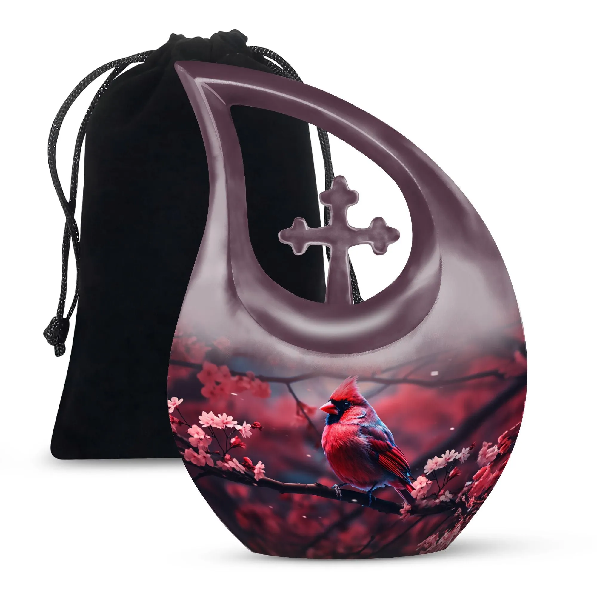 Divine Destiny - Cardinal Bird Memorial Urn