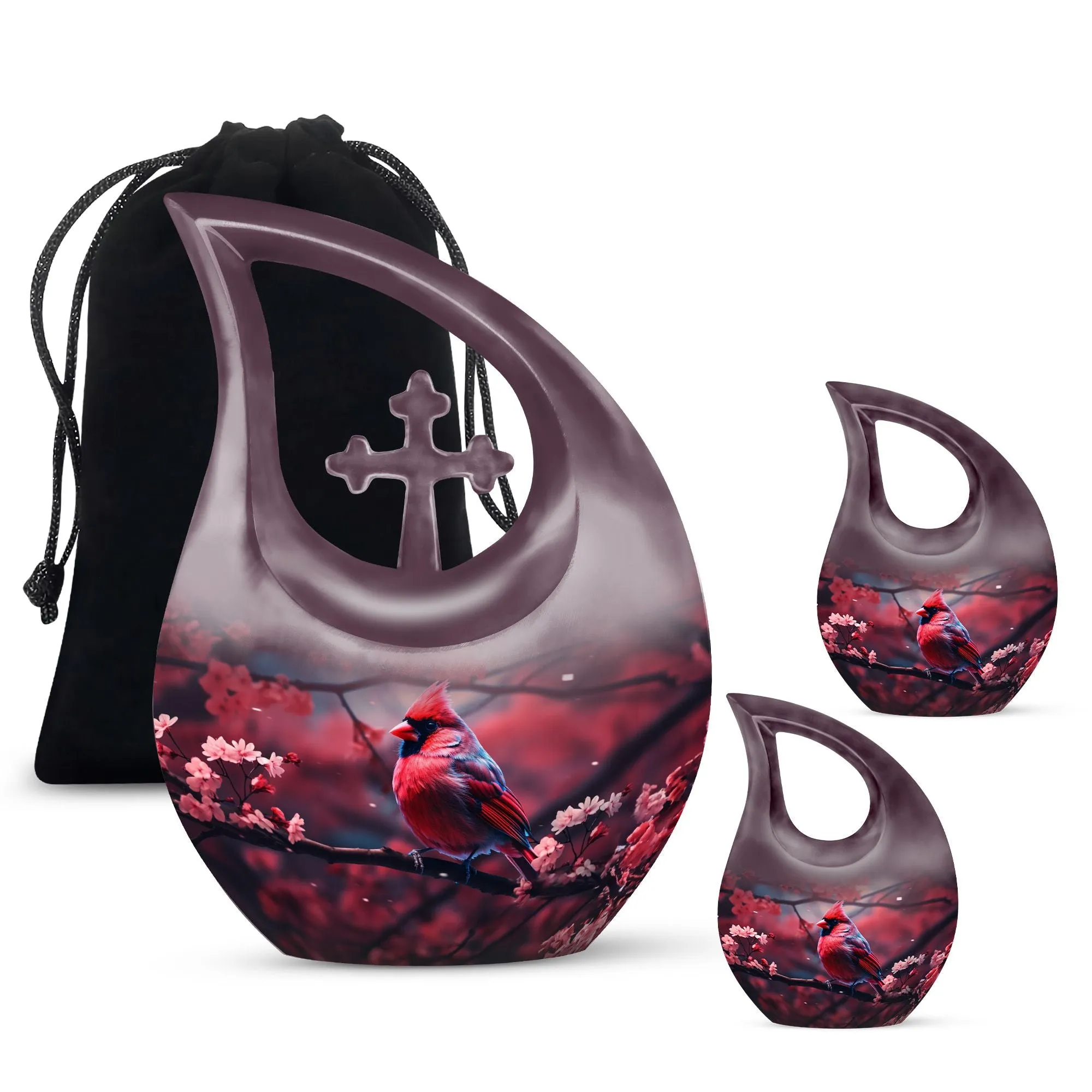 Divine Destiny - Cardinal Bird Memorial Urn