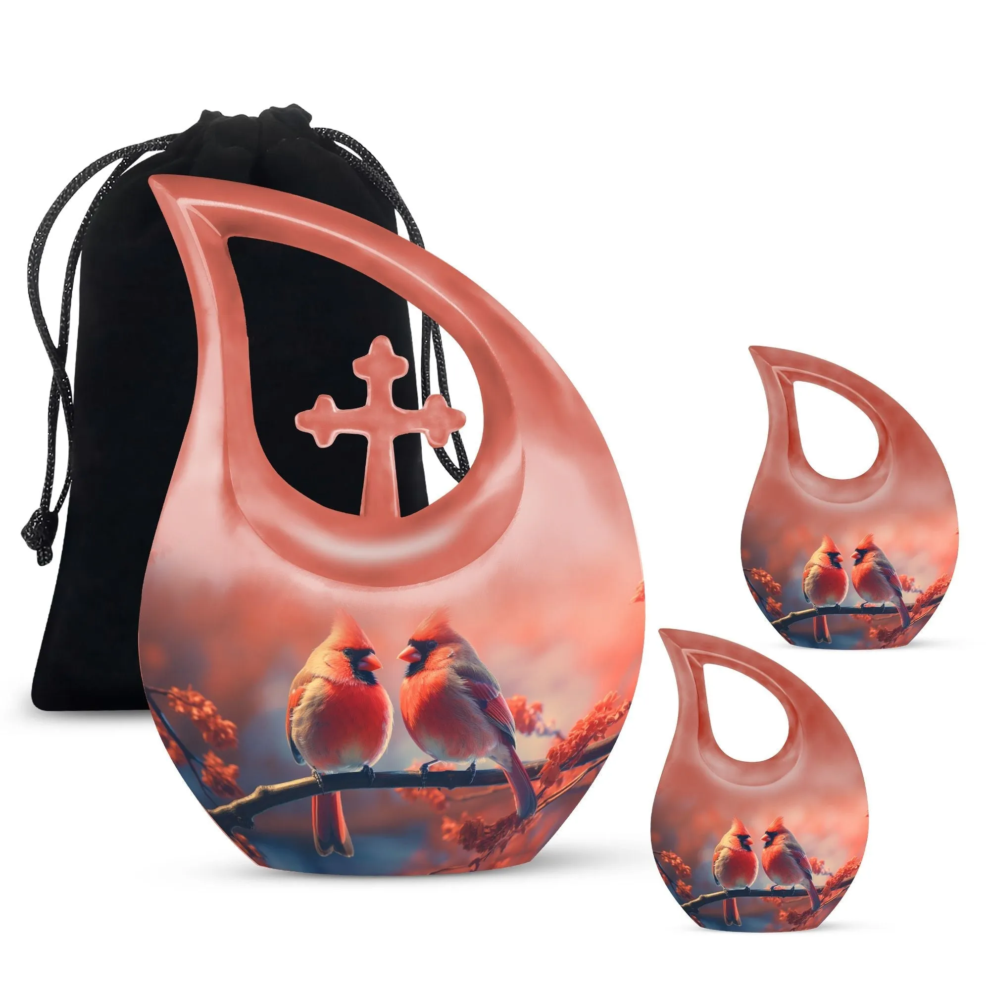 Divine Destiny - Cardinal Bird Memorial Urn