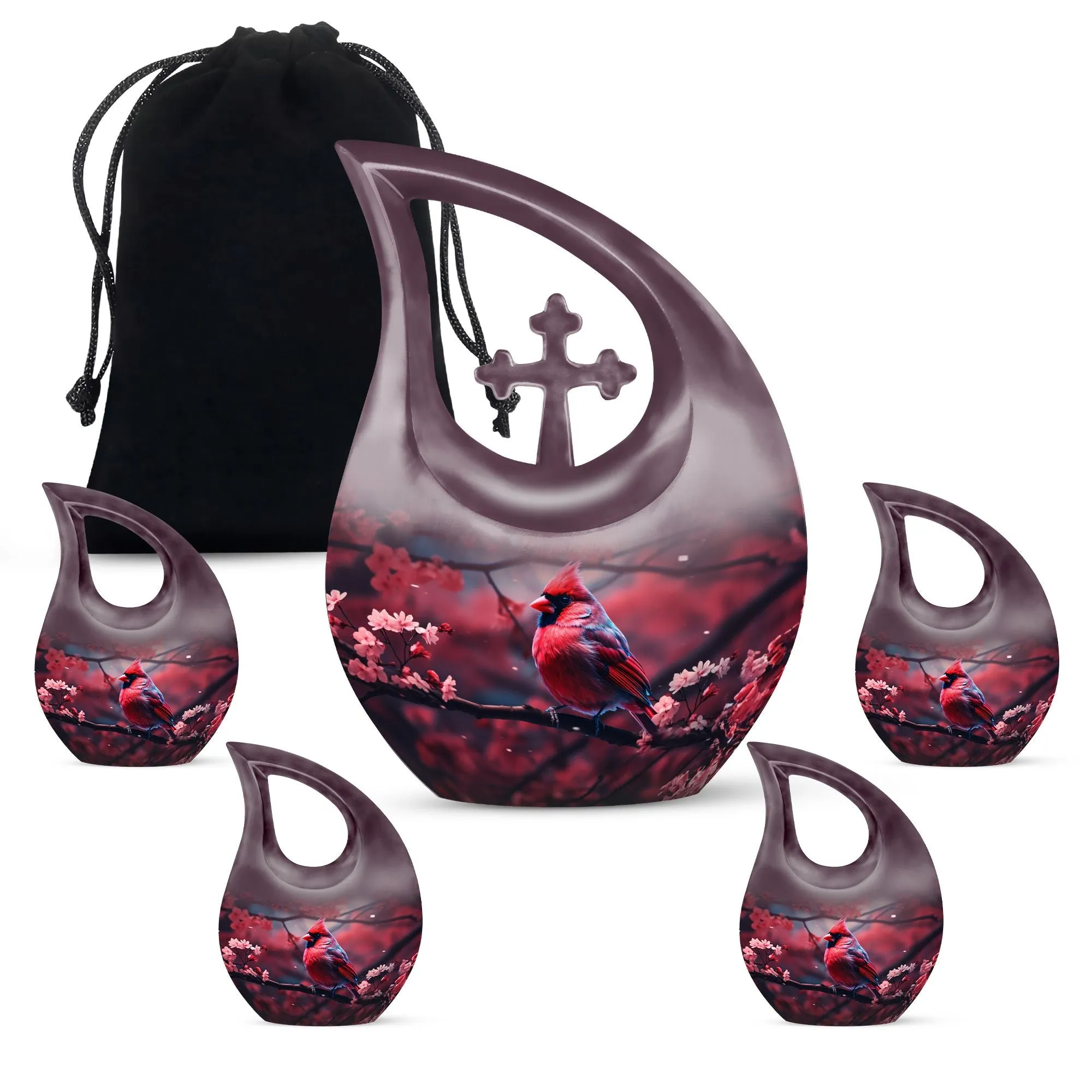 Divine Destiny - Cardinal Bird Memorial Urn