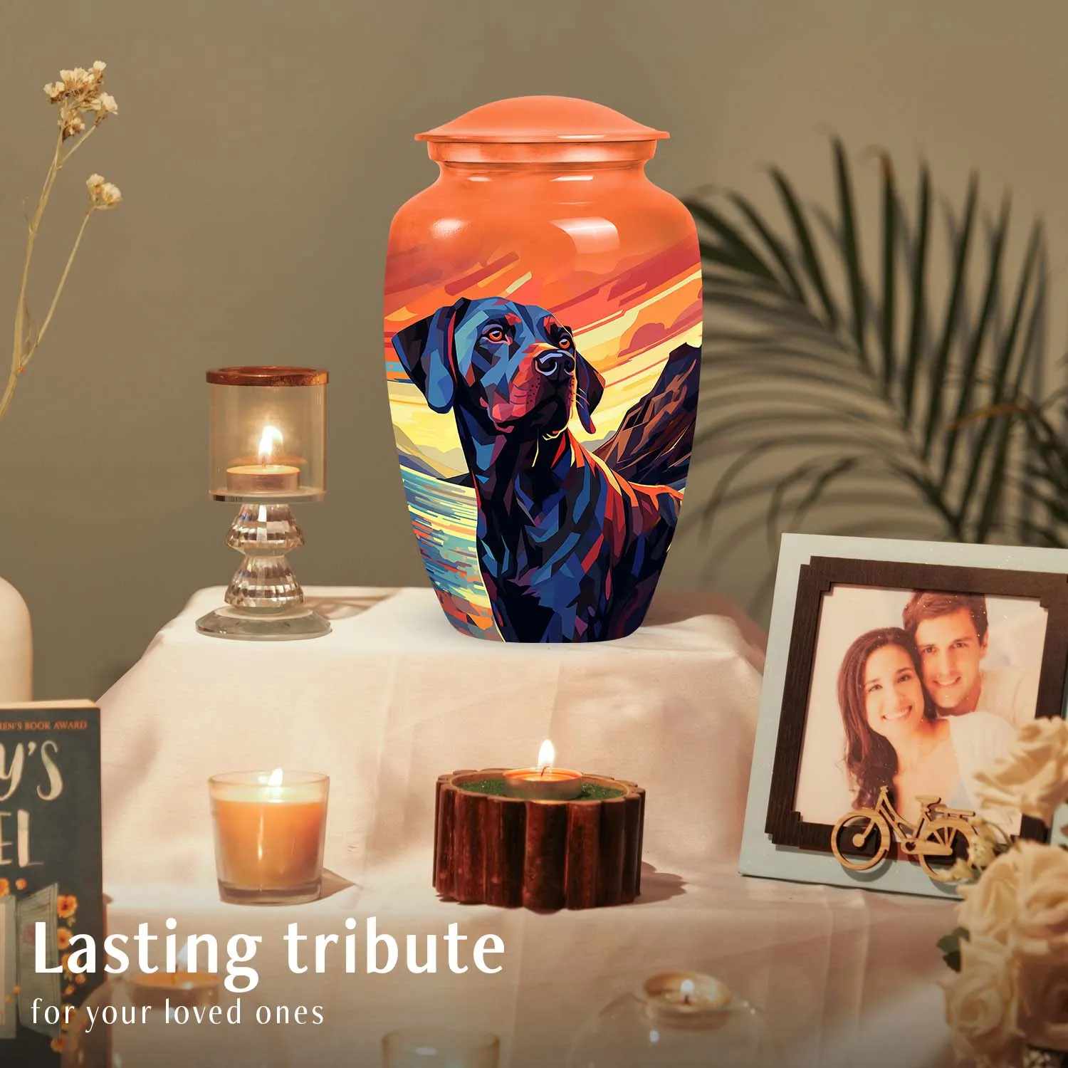 Doberman Dog Art Cremation Urn For Ashes