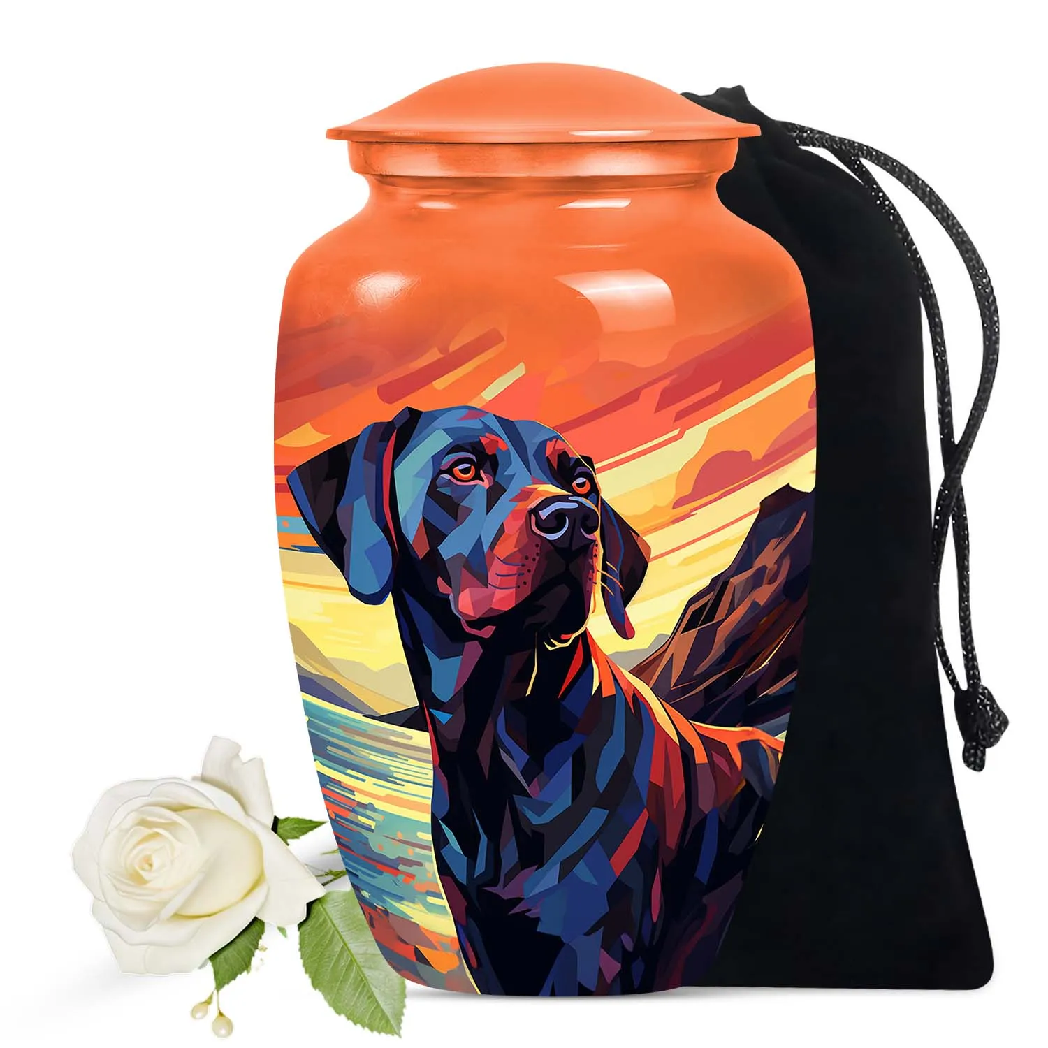 Doberman Dog Art Cremation Urn For Ashes