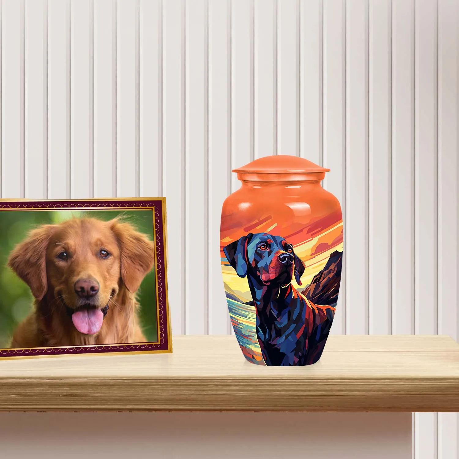 Doberman Dog Art Cremation Urn For Ashes