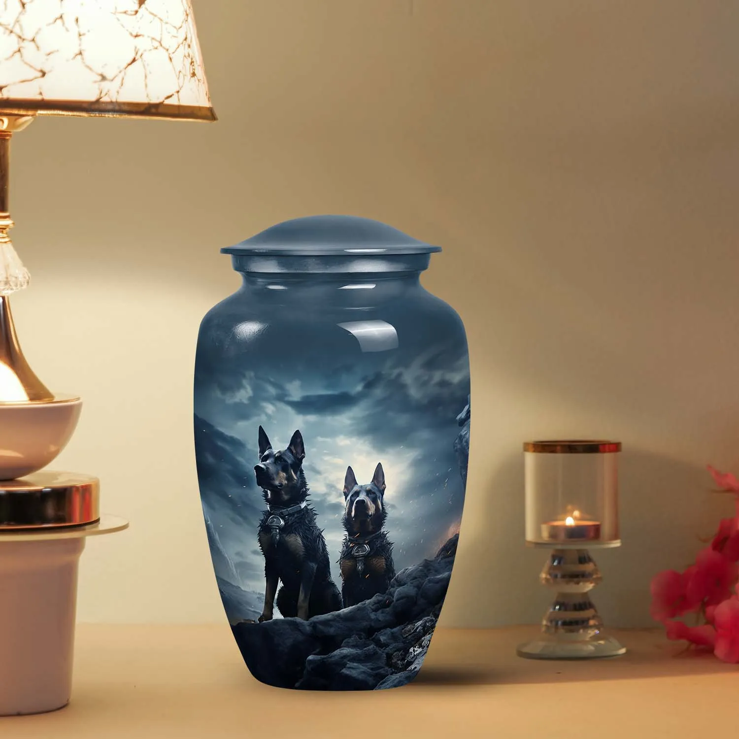 Doberman Dog Pet Cremation Urn For Ashes