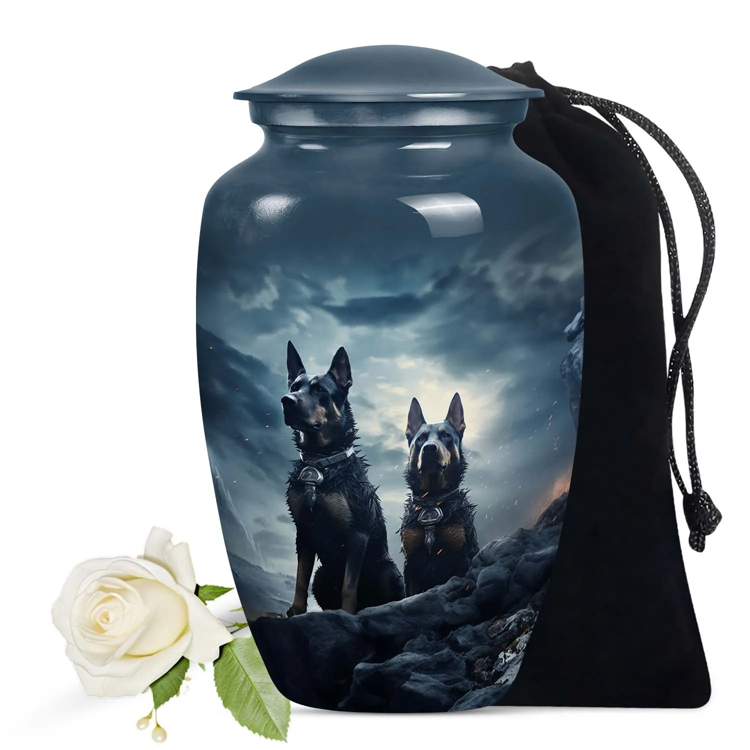 Doberman Dog Pet Cremation Urn For Ashes