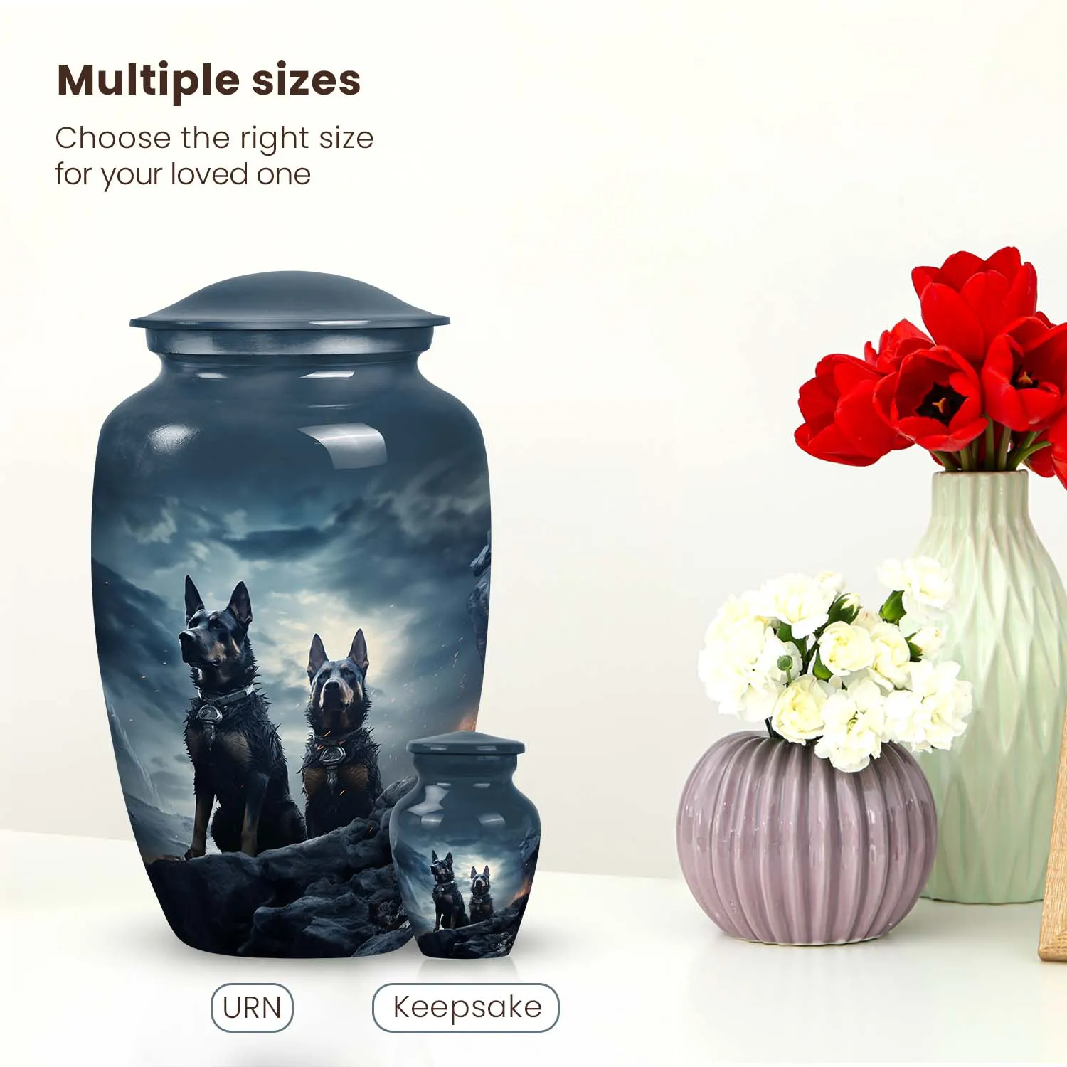 Doberman Dog Pet Cremation Urn For Ashes