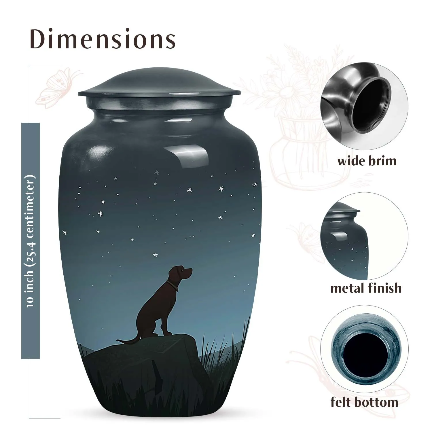 Dog Pet Cremation Mini Urn For Ashes