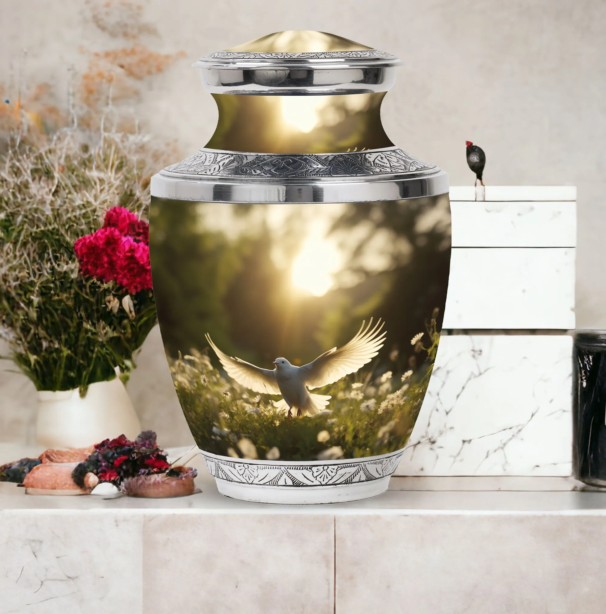 Dove Cremation Urn: Personalized Memorial Urn For Funeral Decor