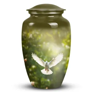 Dove Serenity Keeper - Large Size Aluminium Cremation Urn