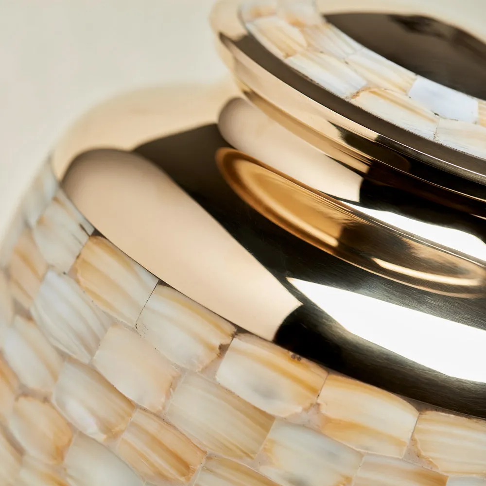 Elite Mother of Pearl Cremation Urn in Large