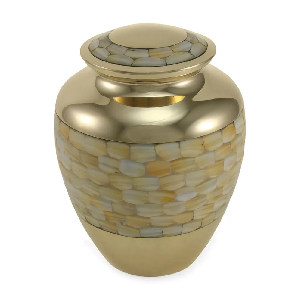 Elite Mother of Pearl Cremation Urn in Large