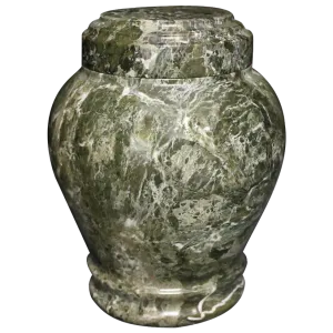 Embrace Green Zebra Marble Urn