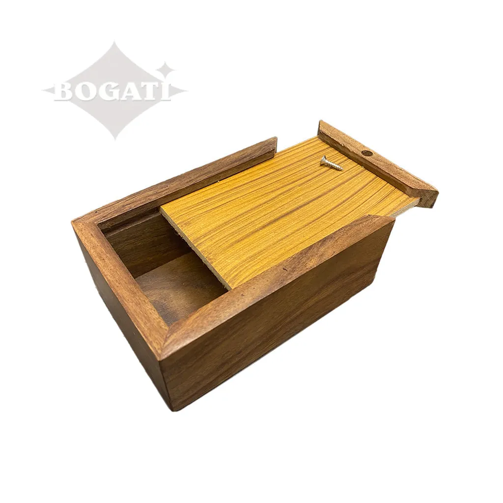 EXTRA SMALL Rosewood Urn  -2705- Bevel Edge - Rabbit Silhouette