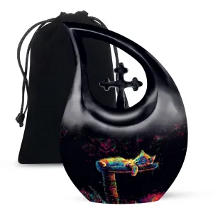 Feline Farewell: Cross Drop Cat Urn For Lovingly Cremated Remains