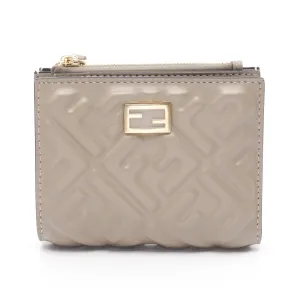Fendi Leather Slim Baguette FF Pattern Wallet
