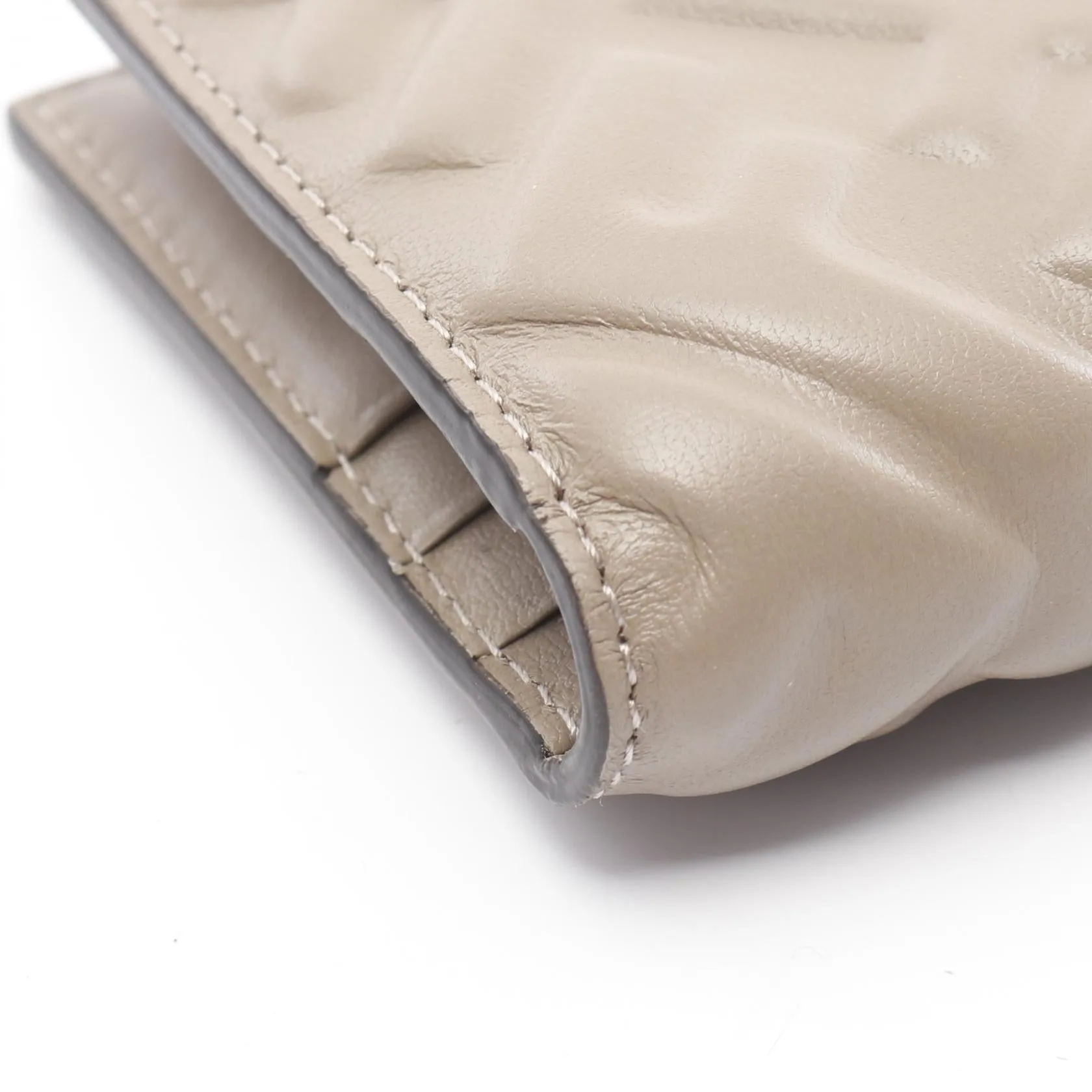 Fendi Leather Slim Baguette FF Pattern Wallet