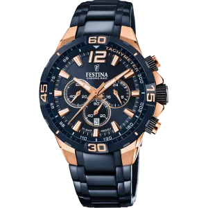 Festina Chrono Bike Special Edition Stainless Steel Chronograph Mens Watch I Model F20524/1 Quartz Movement