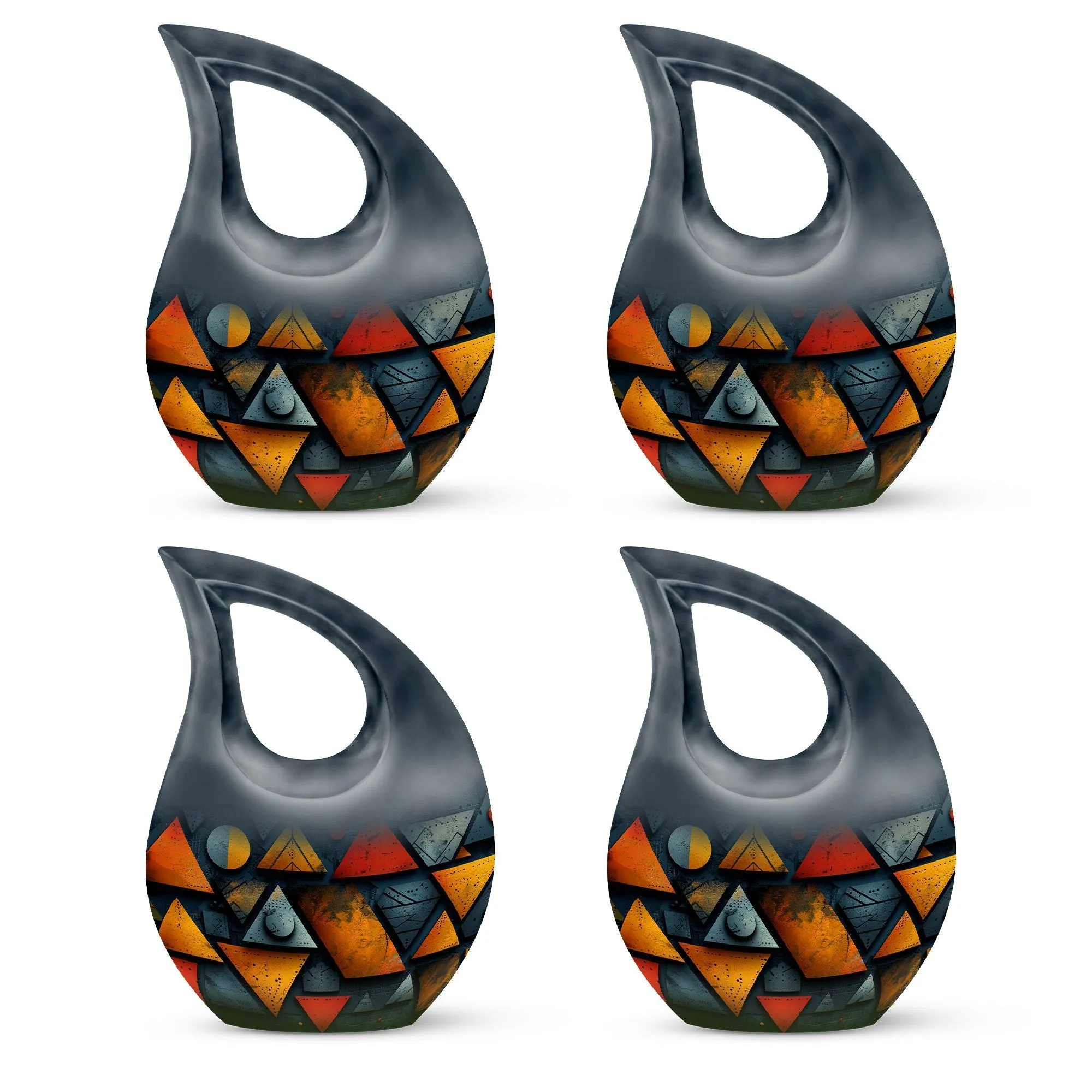 Geometric Fusion Spectrum Memorial Urn: Timeless Tribute Urn