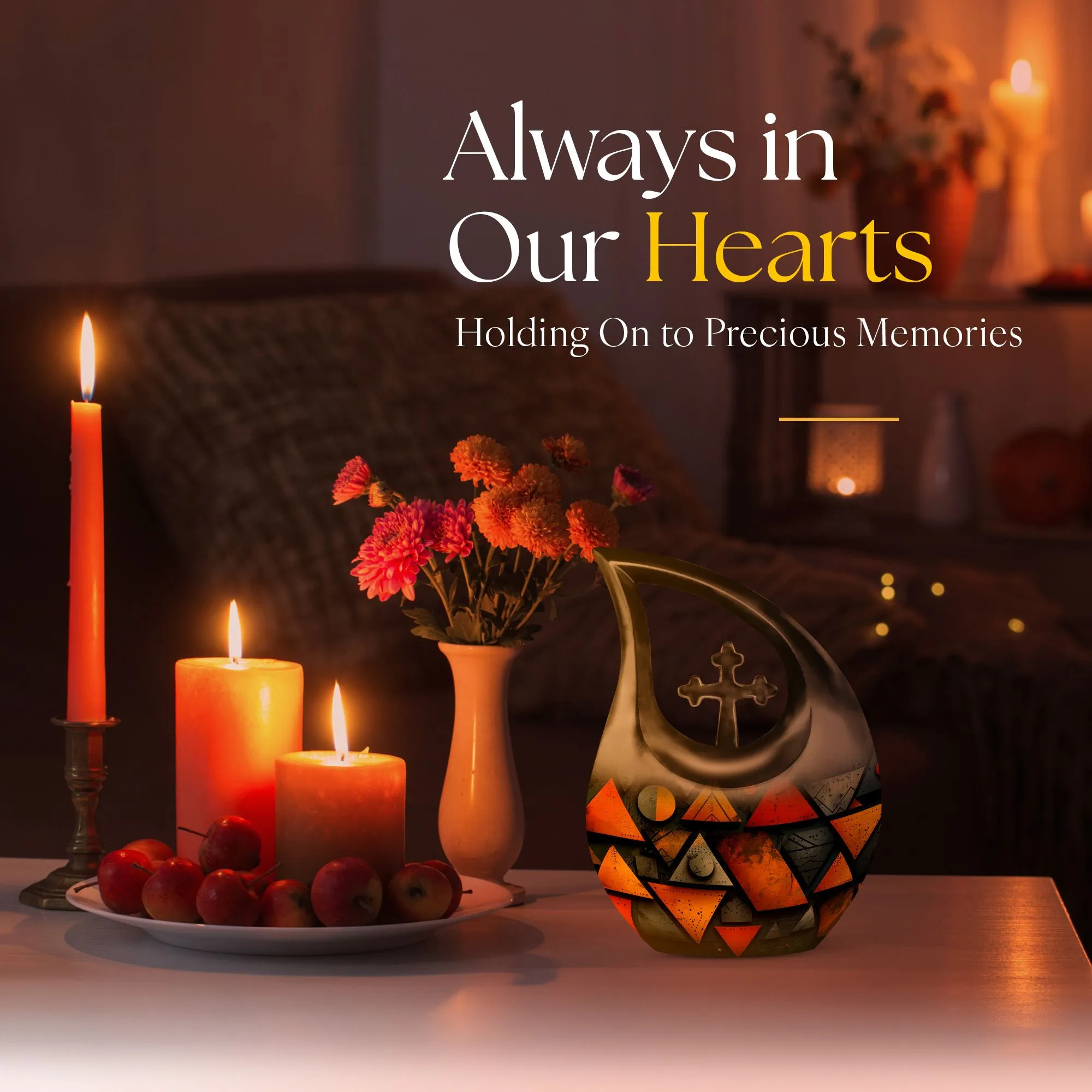 Geometric Fusion Spectrum Memorial Urn: Timeless Tribute Urn